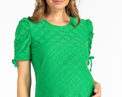 Foto 4 | Vestido de Maternidad Mamá Bella Verde con Elevadores