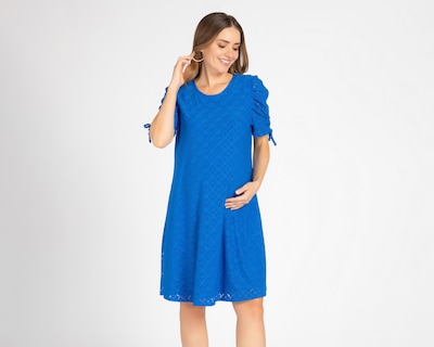 Foto 4 | Vestido de Maternidad Mamá Bella Azul con Elevadores