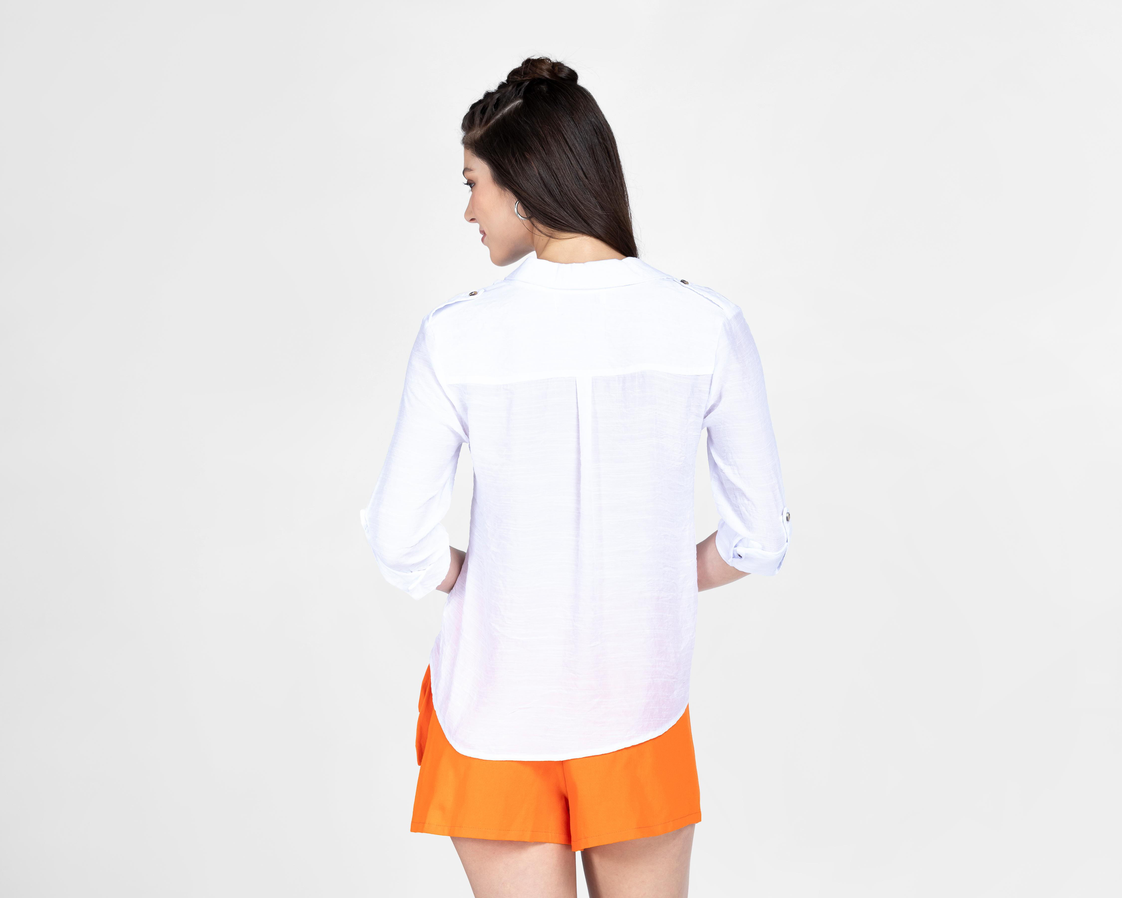 Foto 4 pulgar | Blusa Refill Manga 3/4 Blanca