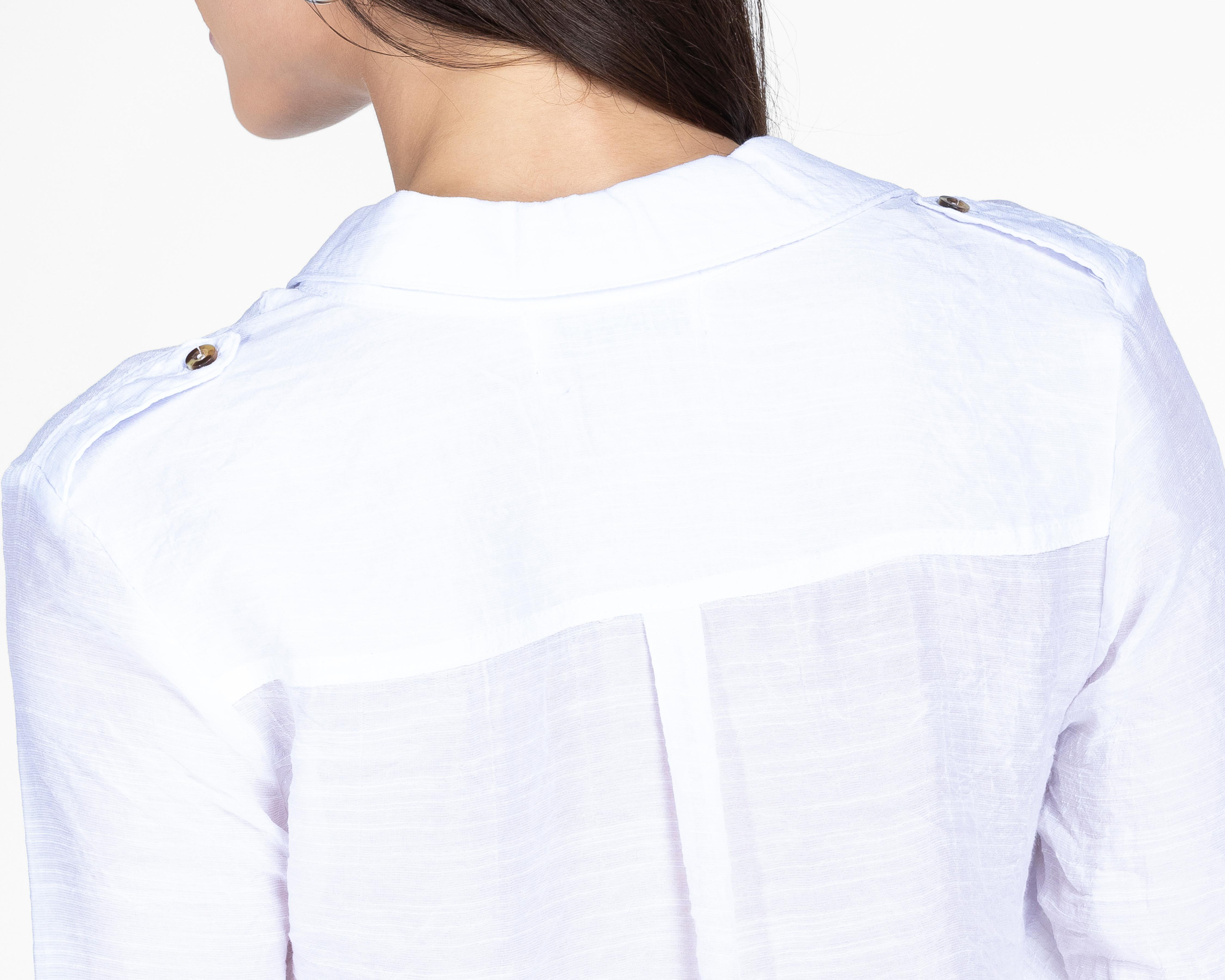 Foto 6 pulgar | Blusa Refill Manga 3/4 Blanca