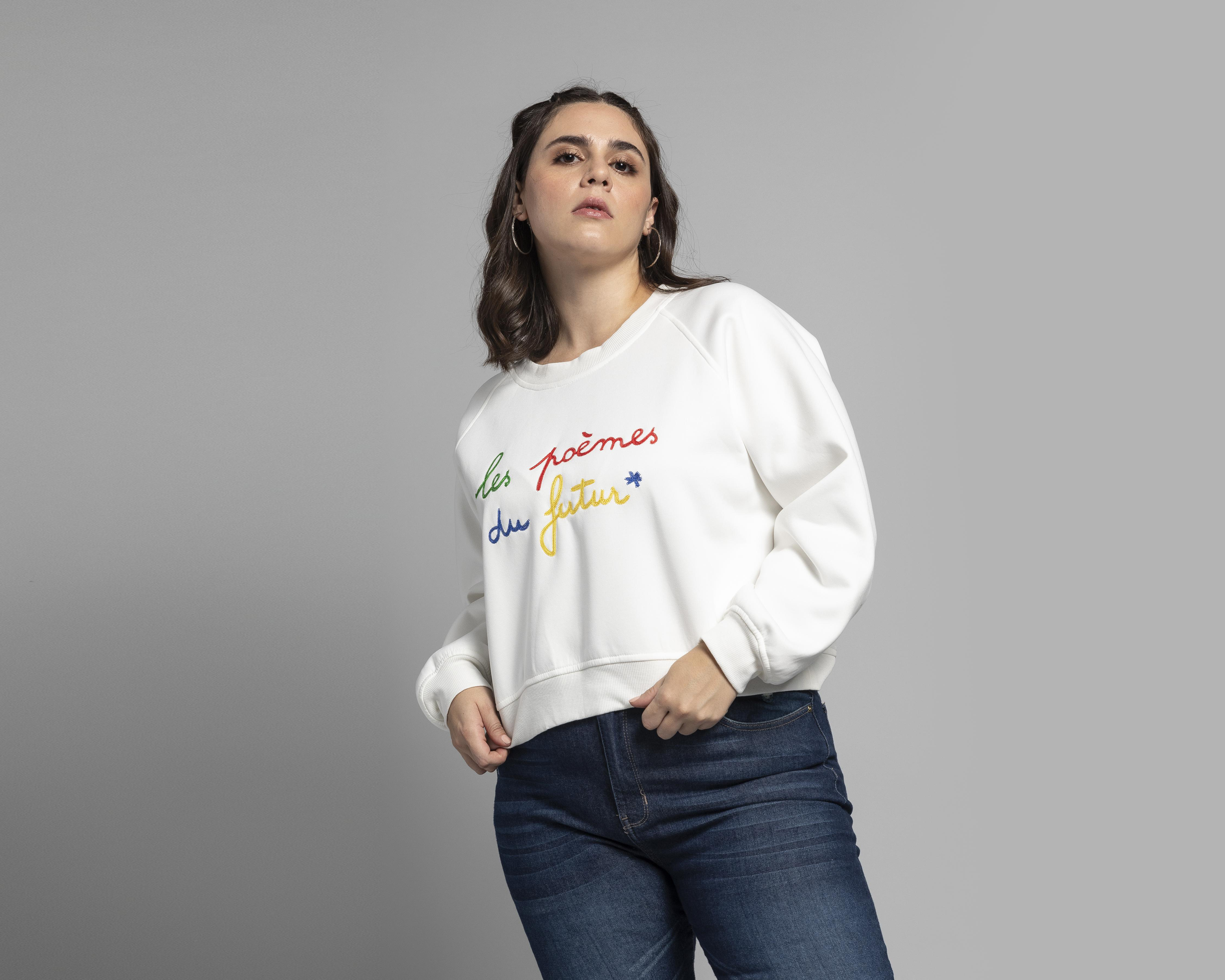Foto 4 | Sudadera Thinner Cuello Redondo
