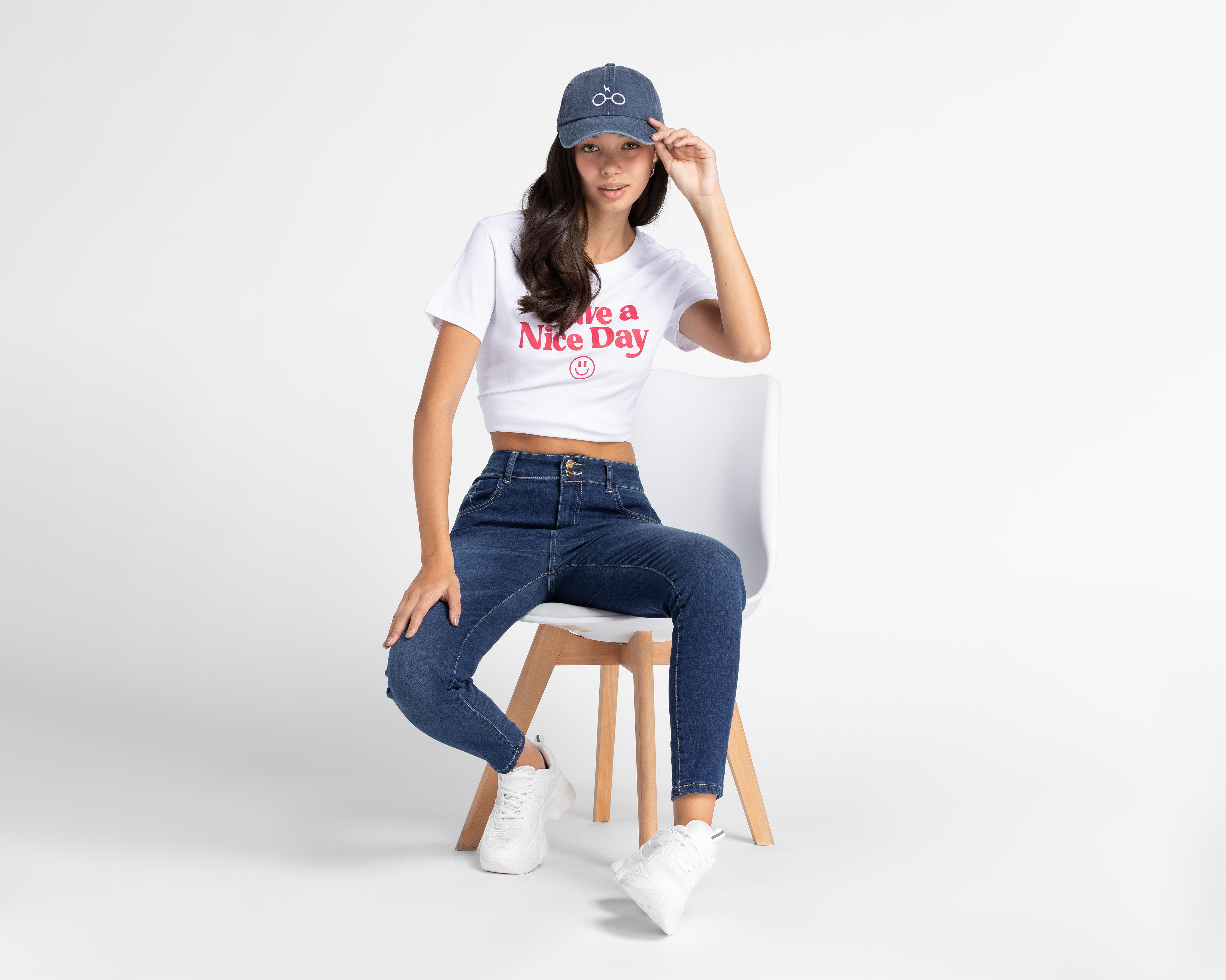Foto 3 pulgar | Jeans Straight Push Up Refill para Mujer