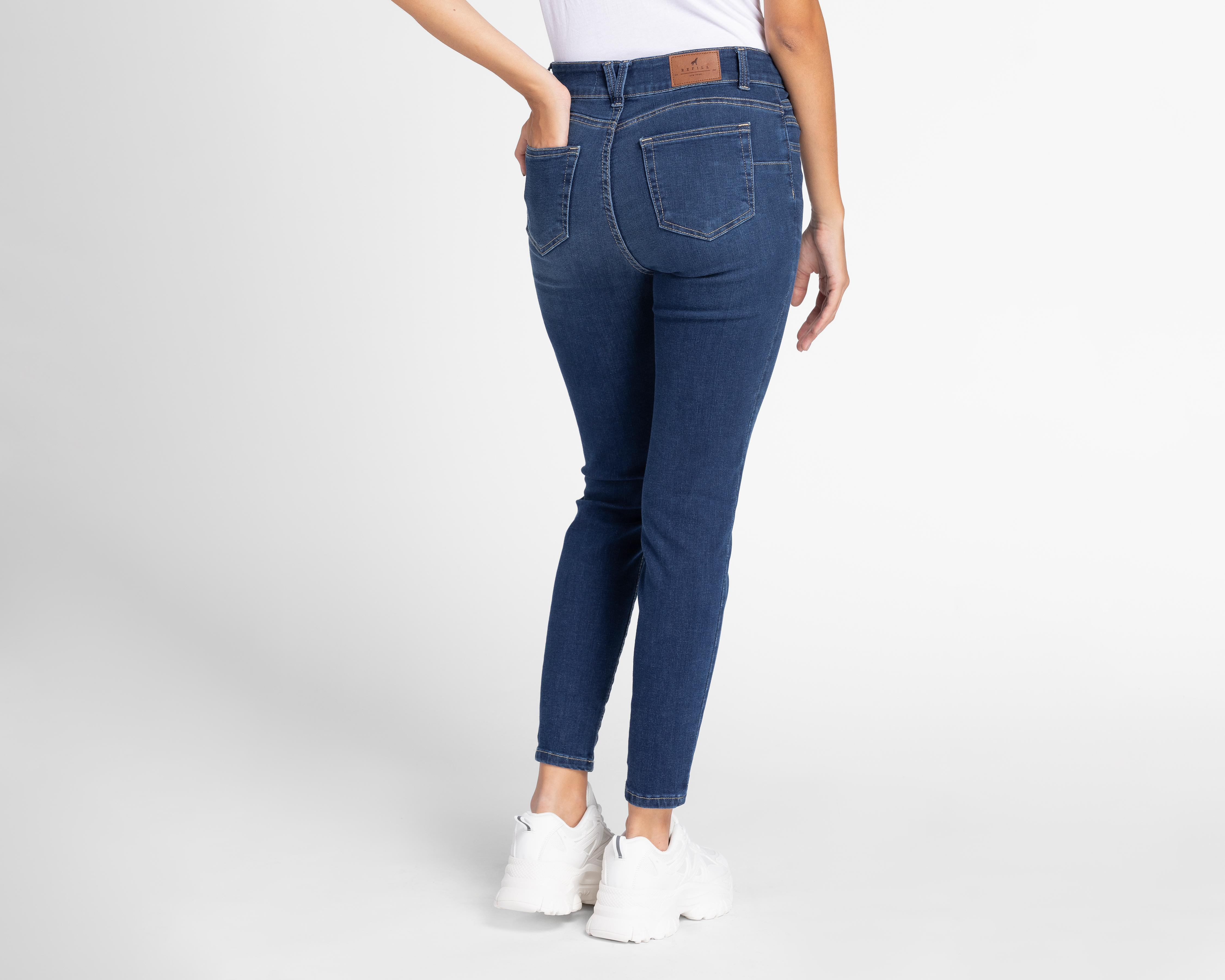 Foto 4 pulgar | Jeans Straight Push Up Refill para Mujer