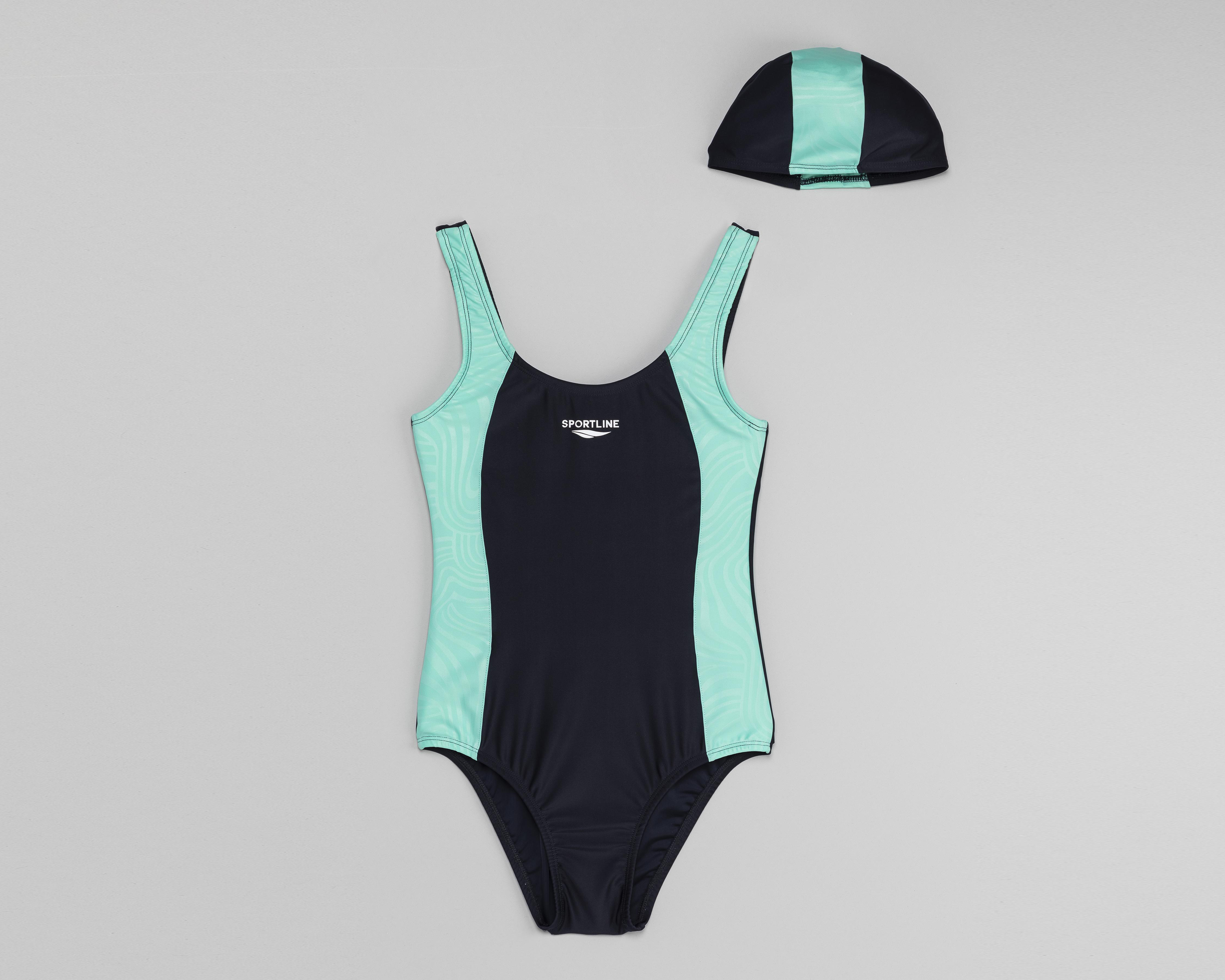 Traje de Baño Sportline Deportivo con Gorro