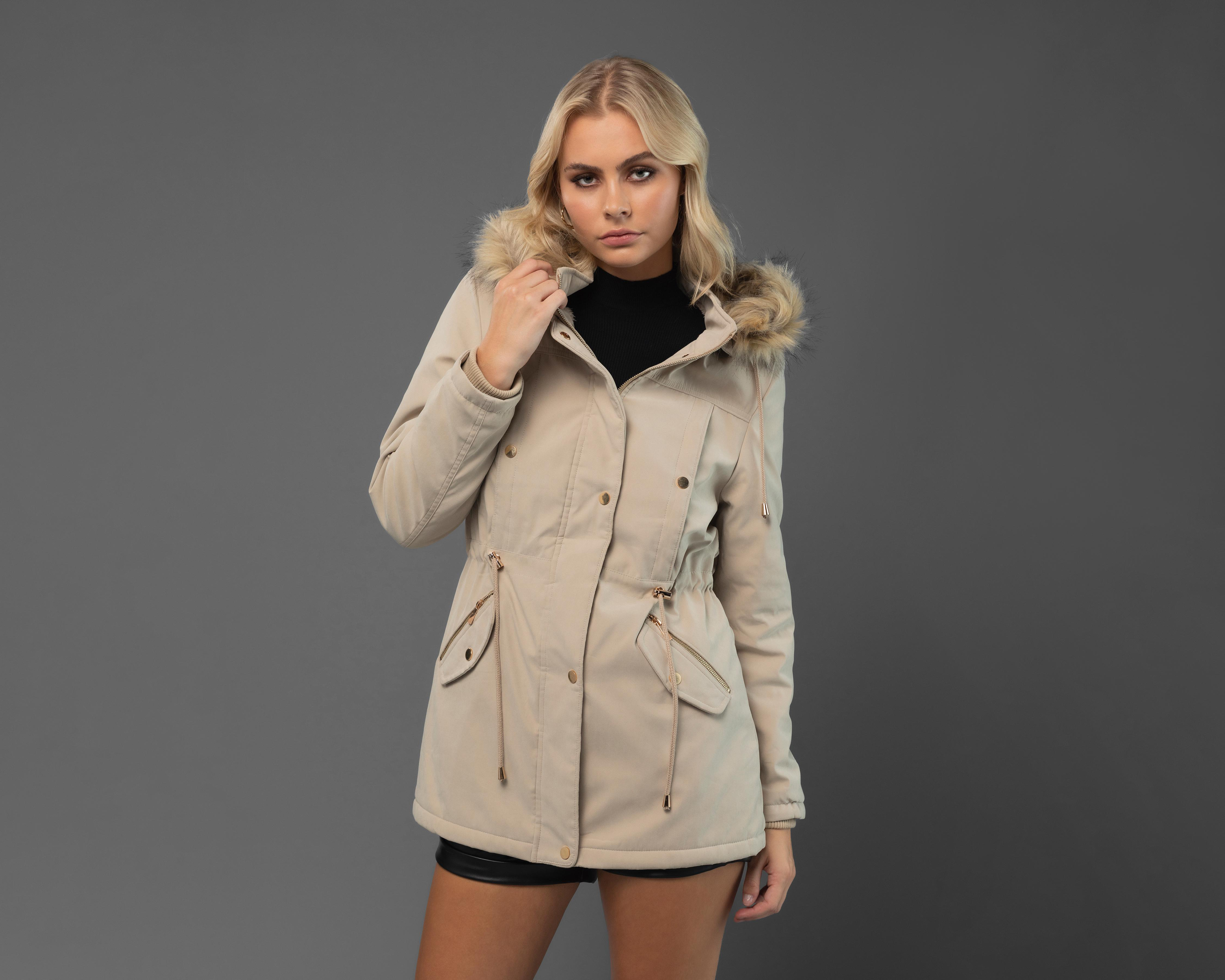 Foto 2 | Chamarra Bebe Beige con Capucha