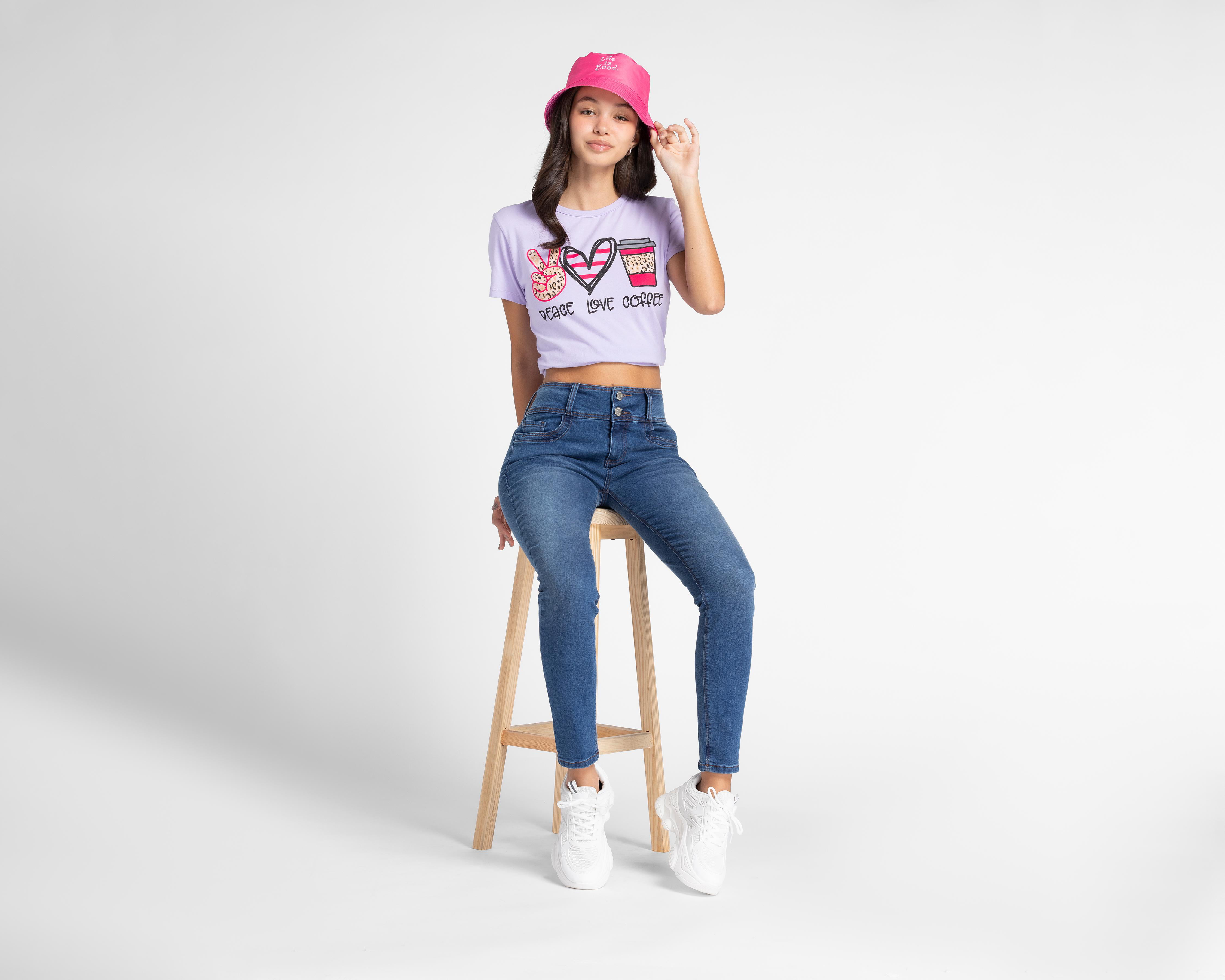 Foto 3 pulgar | Jeans Straight Refill Push Up para Mujer