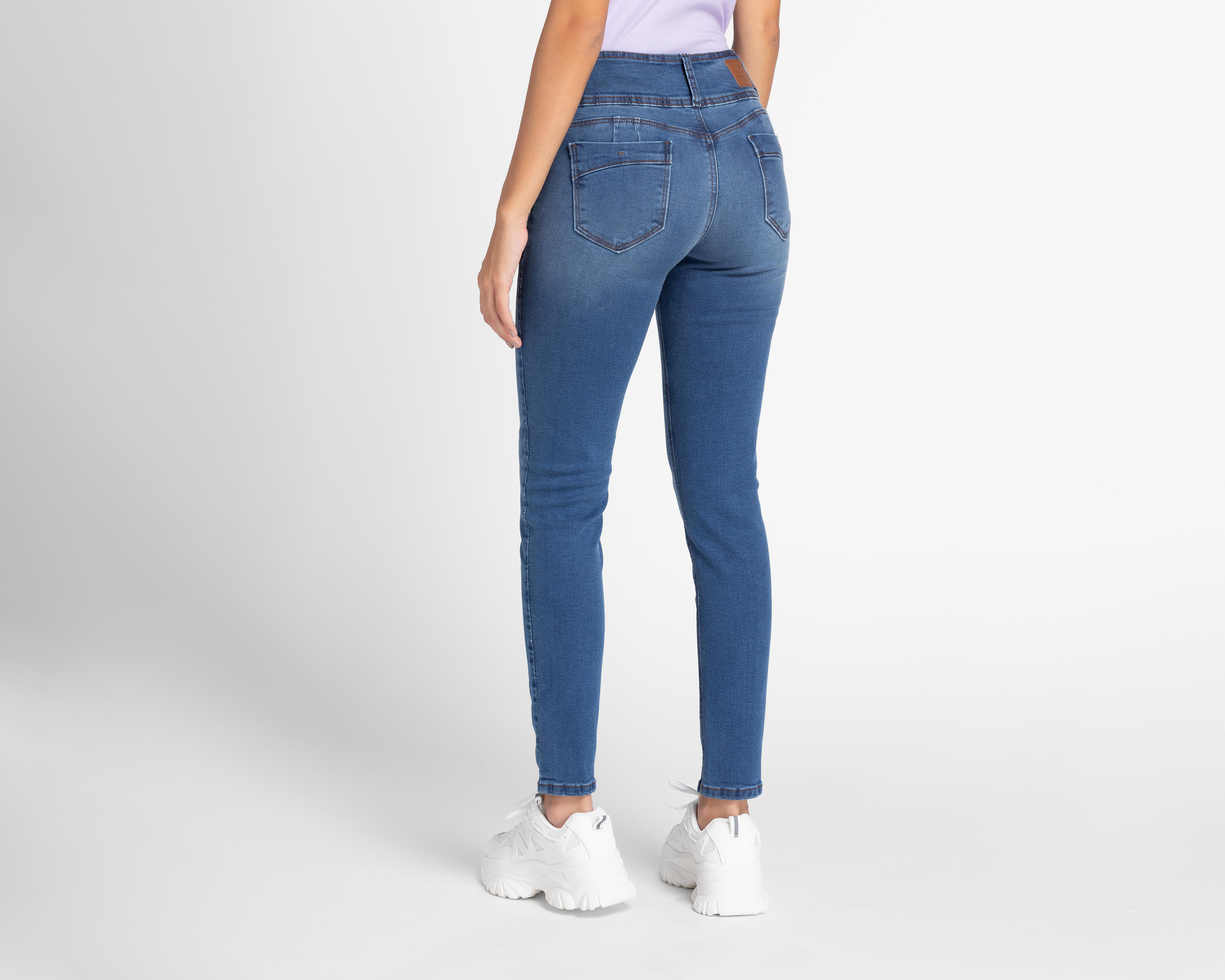 Foto 4 pulgar | Jeans Straight Refill Push Up para Mujer