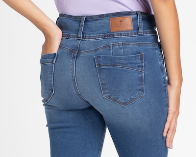 Foto 5 | Jeans Straight Refill Push Up para Mujer