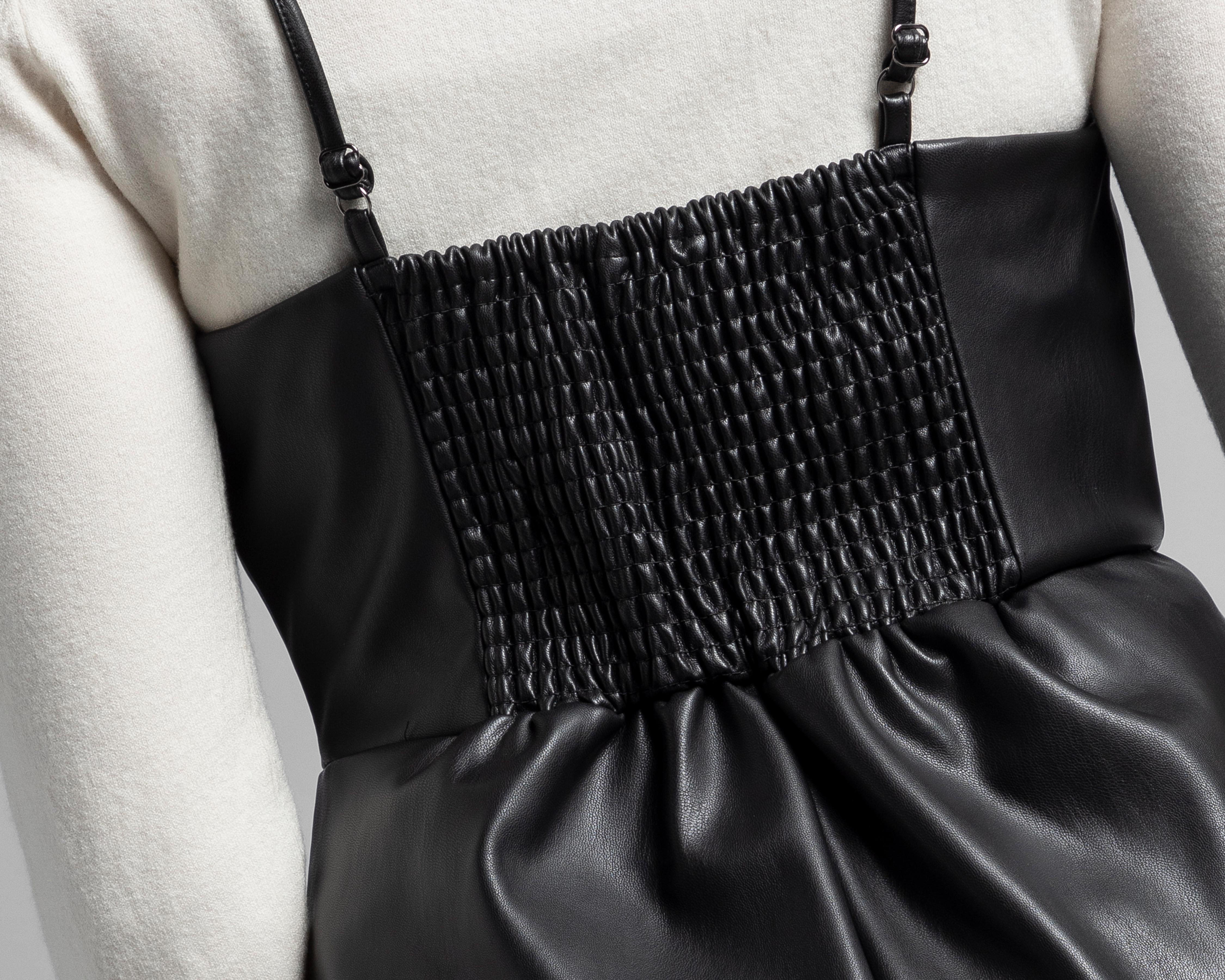 Foto 5 | Vestido Thinner Mini con Tirantes tipo Cuero