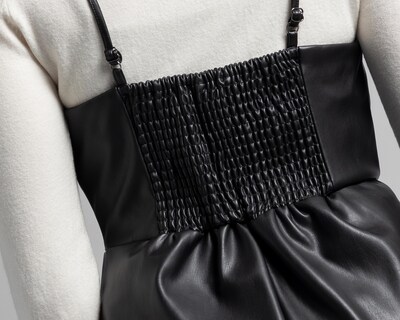 Foto 5 | Vestido Thinner Mini con Tirantes tipo Cuero