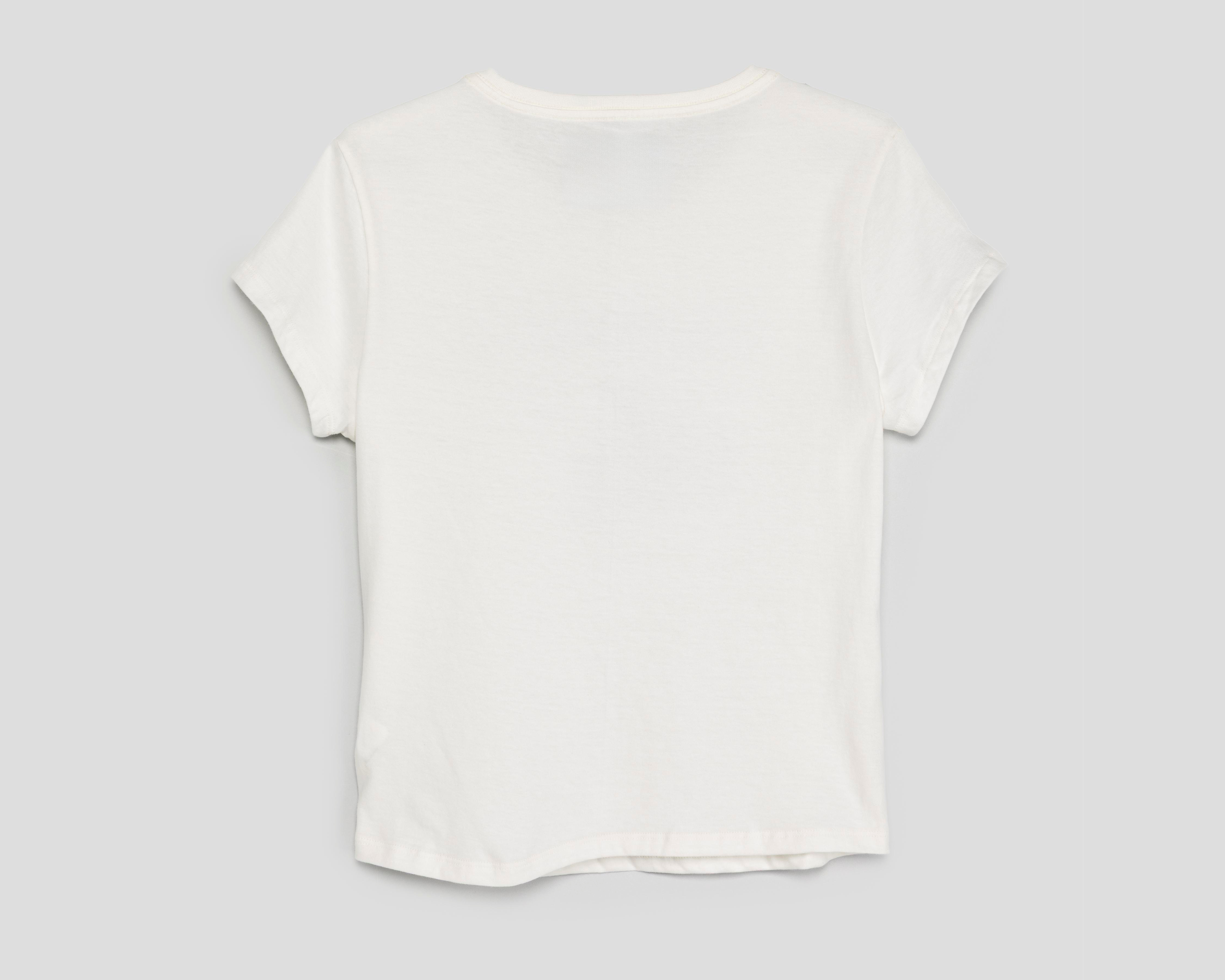 Foto 3 pulgar | Playera Blanca Refill para Mujer