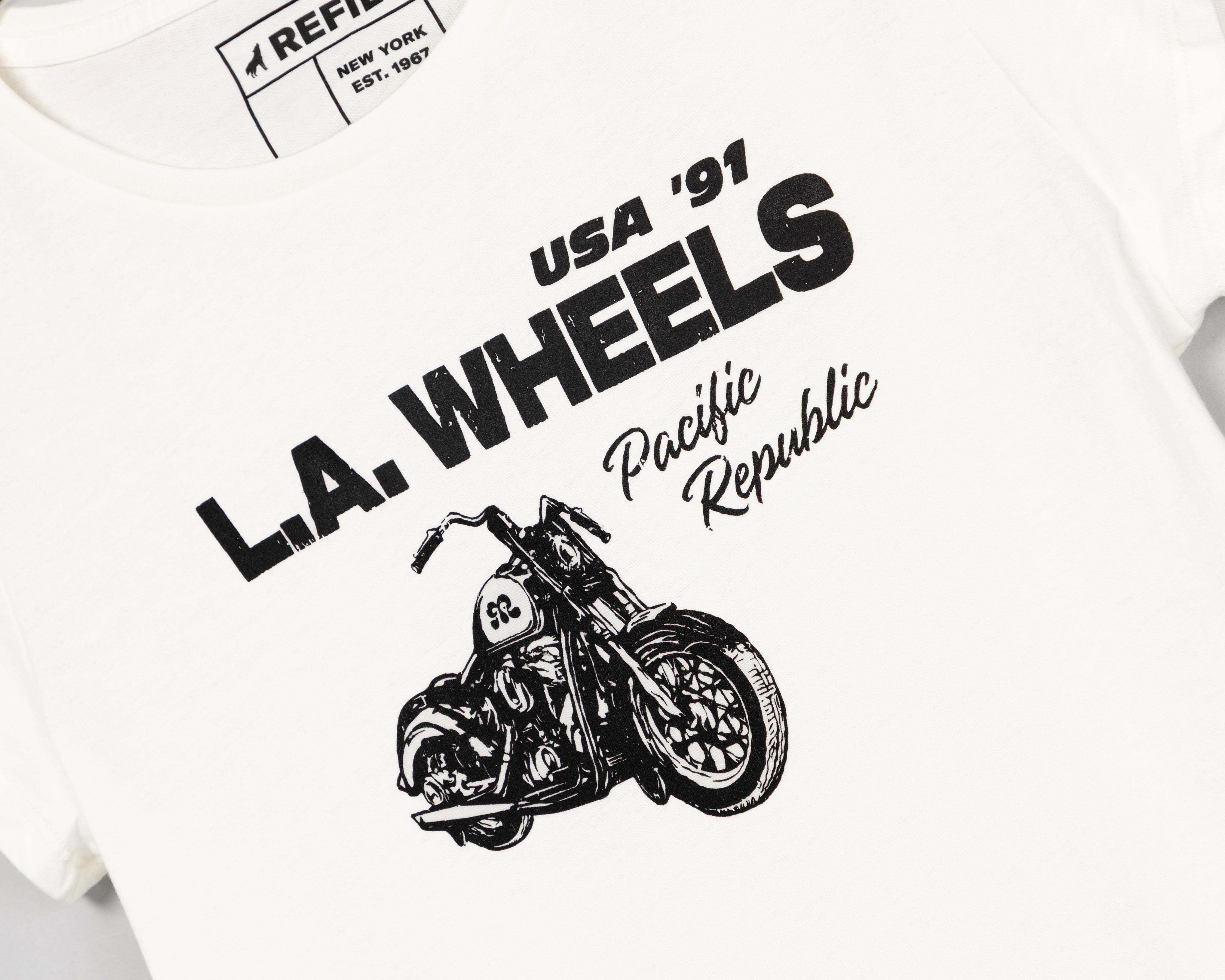 Foto 4 pulgar | Playera Blanca Refill para Mujer