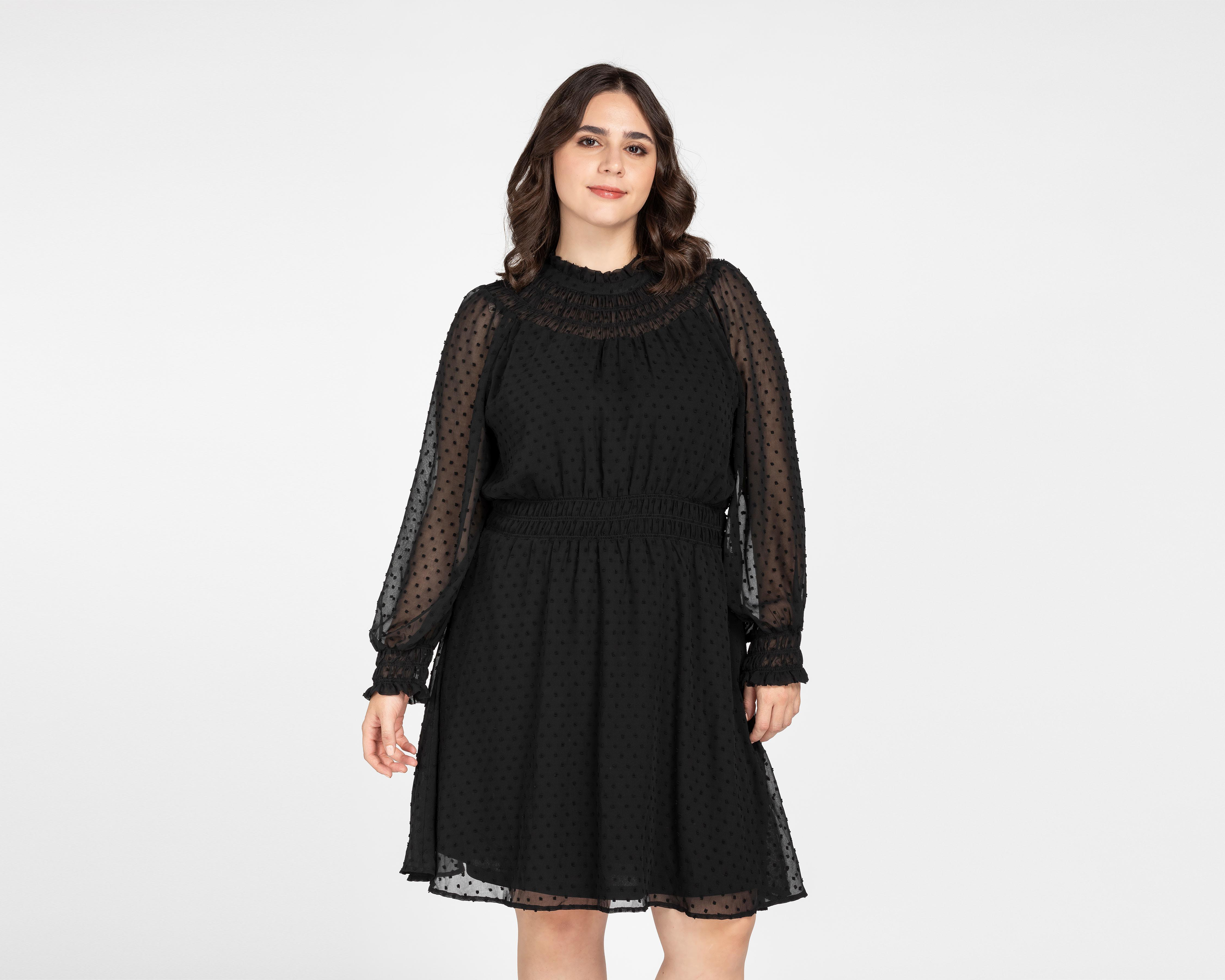 Foto 7 | Vestido 18 Forever Casual Manga Larga con Cuello Alto