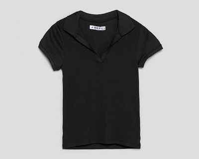 Foto 1 | Playera Polo Refill Negra para Mujer
