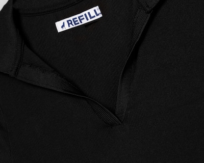 Foto 3 | Playera Polo Refill Negra para Mujer