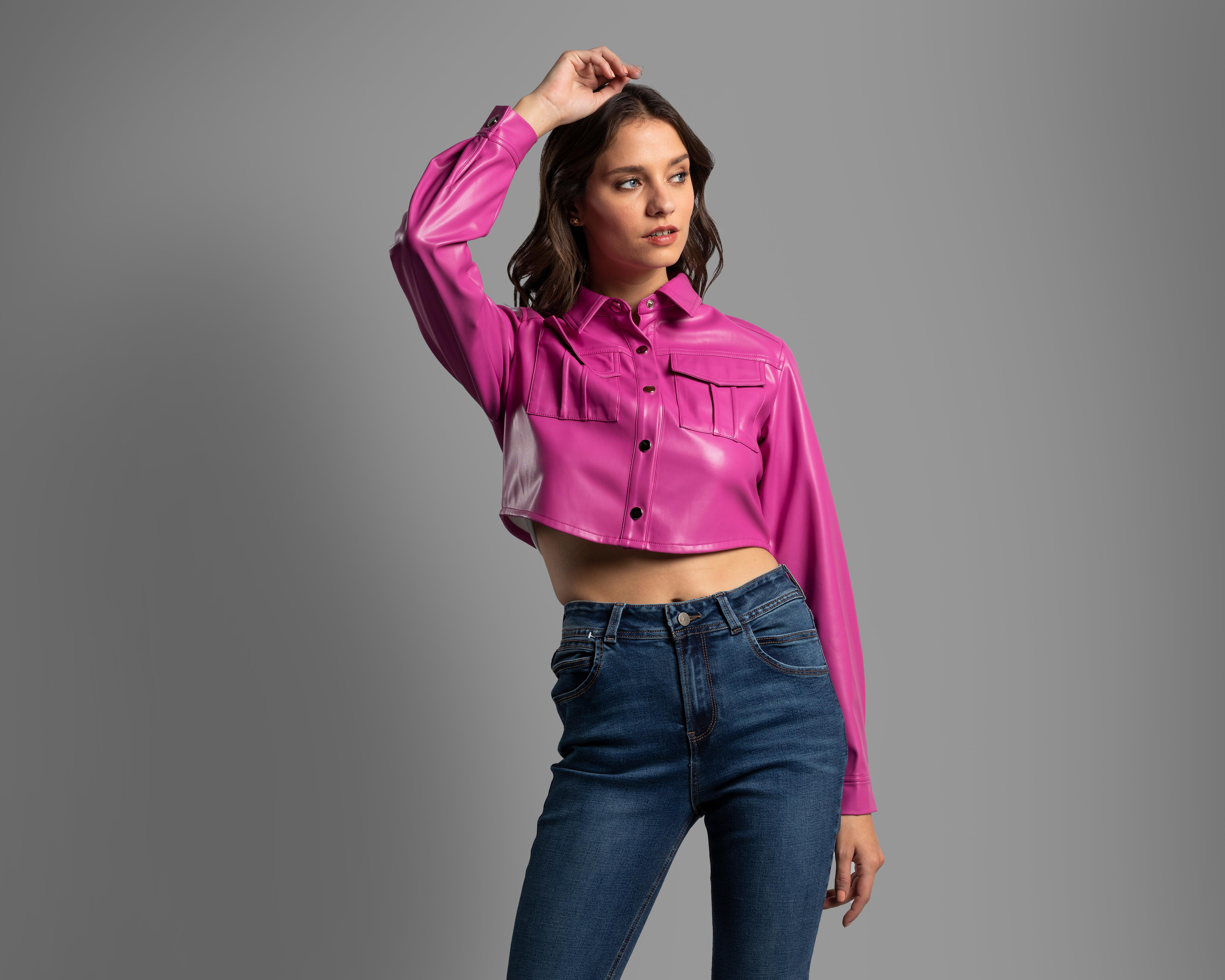 Foto 2 pulgar | Blusa Thinner Rosa Manga Larga