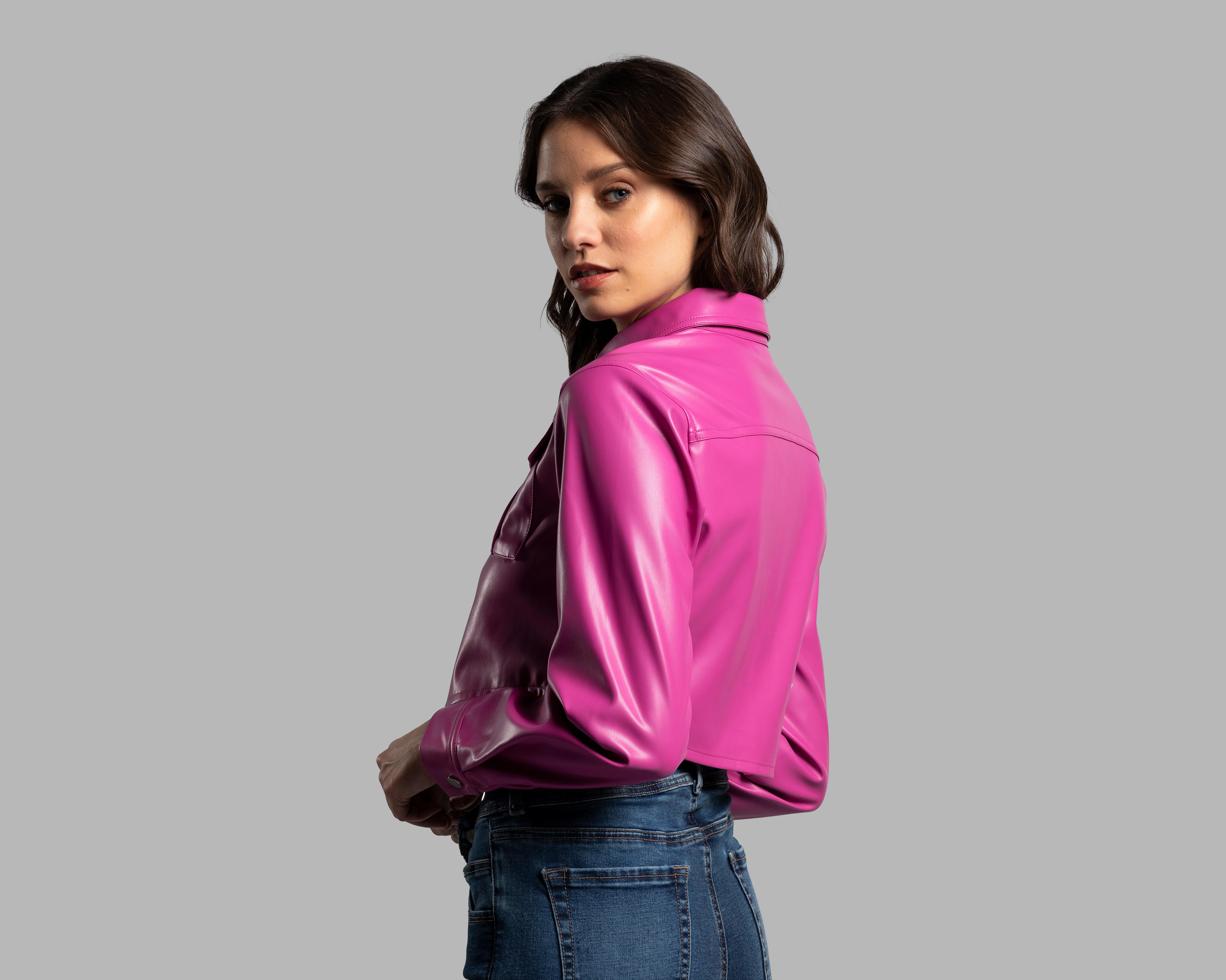 Foto 4 pulgar | Blusa Thinner Rosa Manga Larga