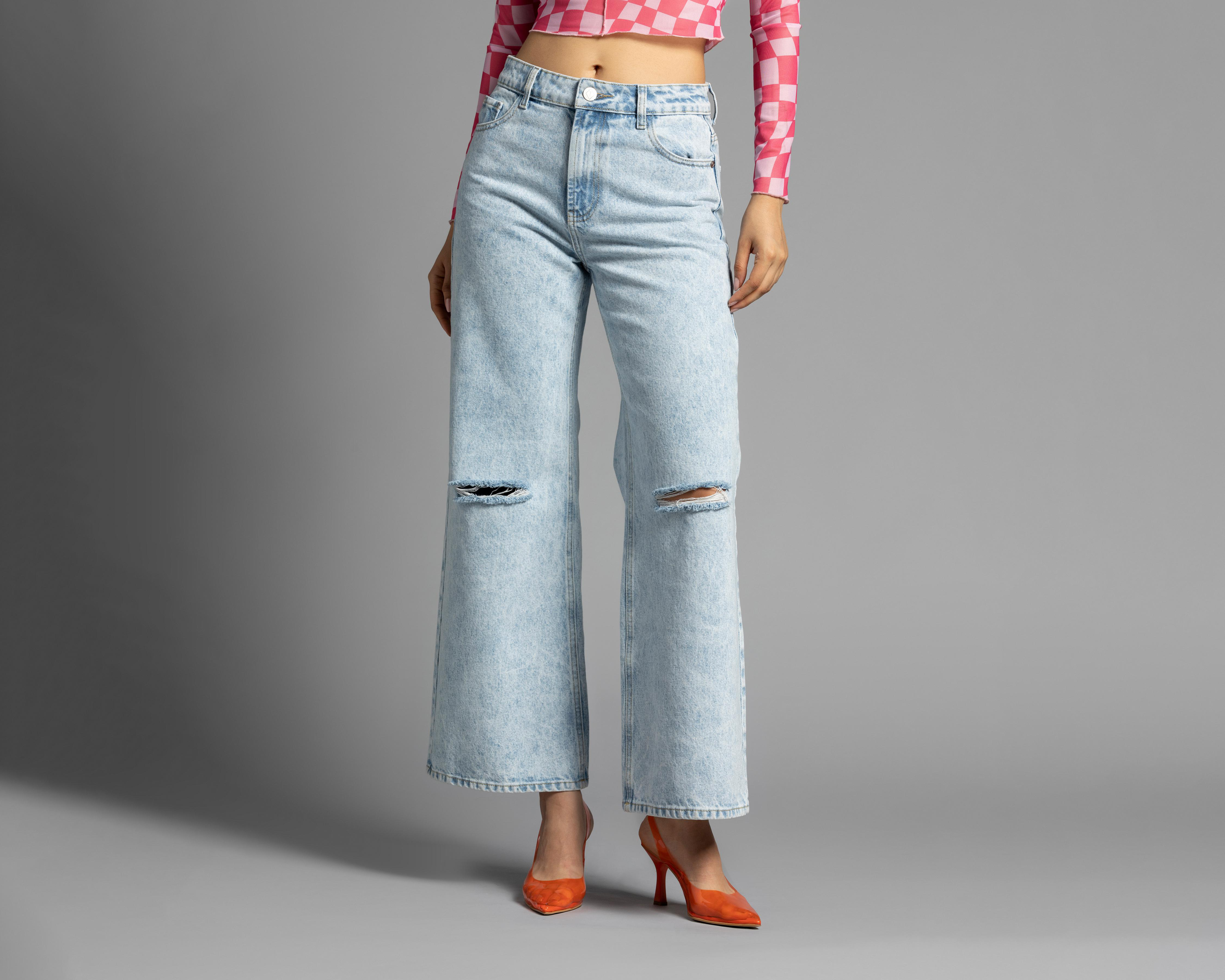 Jeans Thinner Flare Deslavados