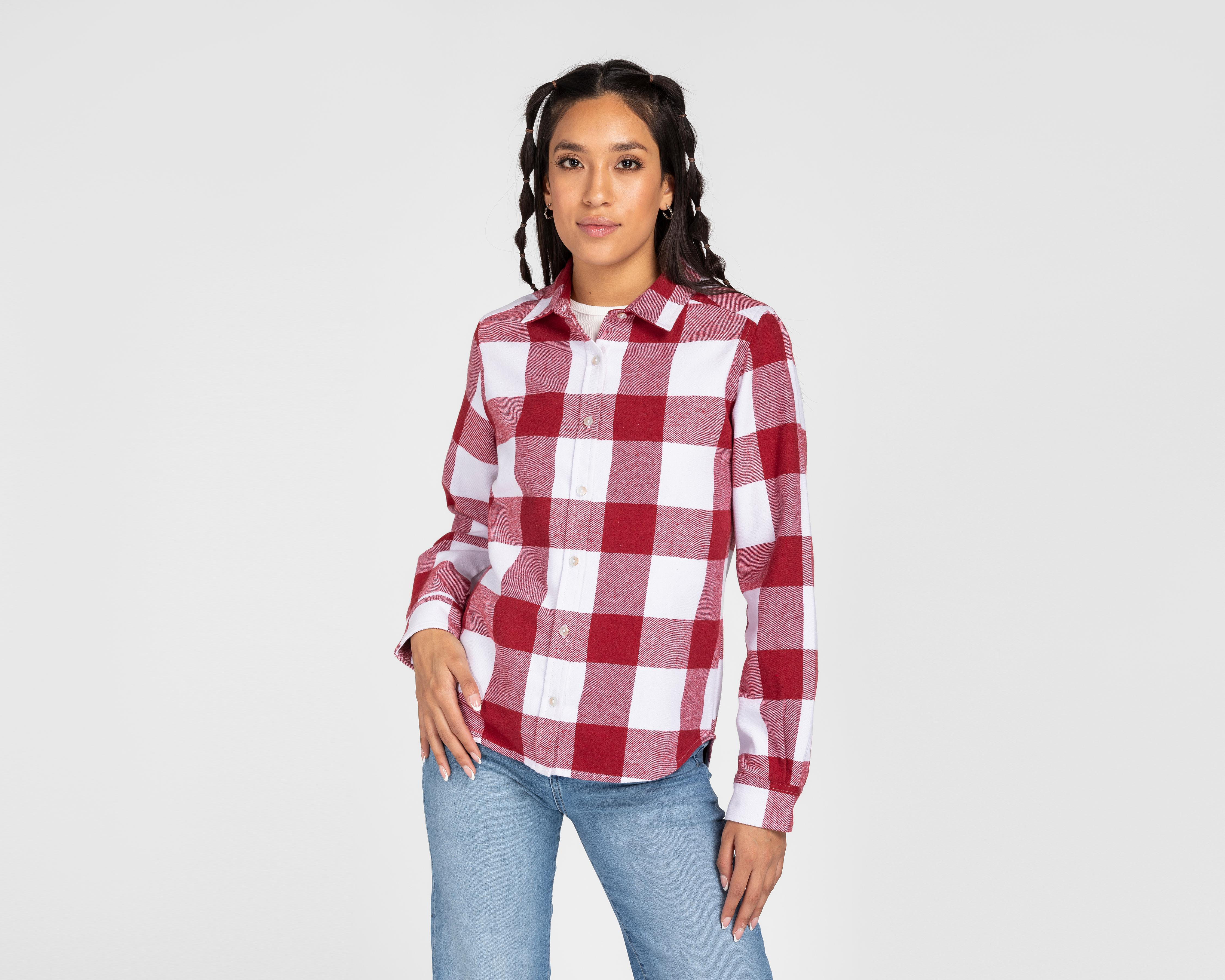 Blusa Refill Manga Larga a Cuadros
