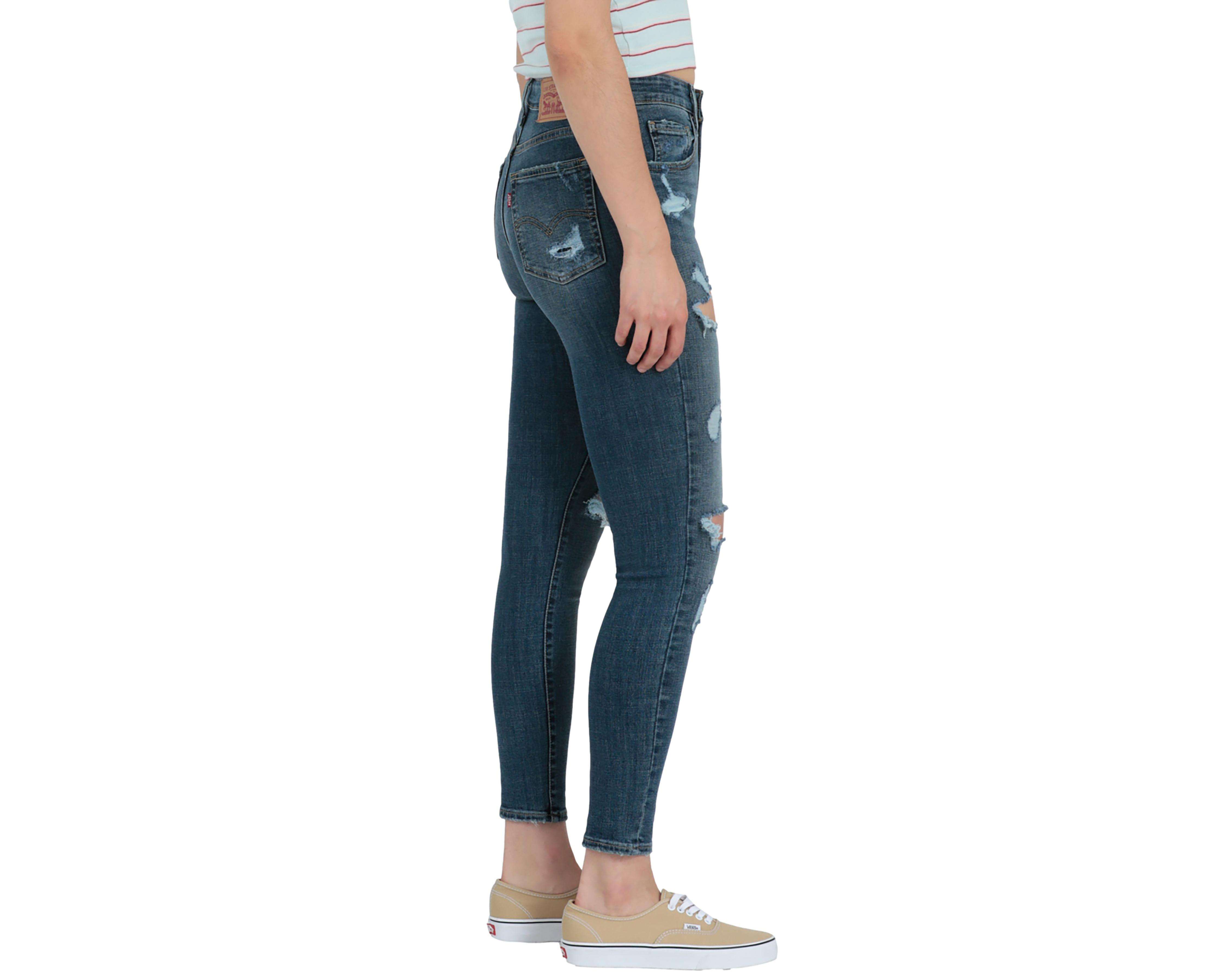 Foto 3 pulgar | Jeans Levi's 721 High Rise Skinny con Destrucciones