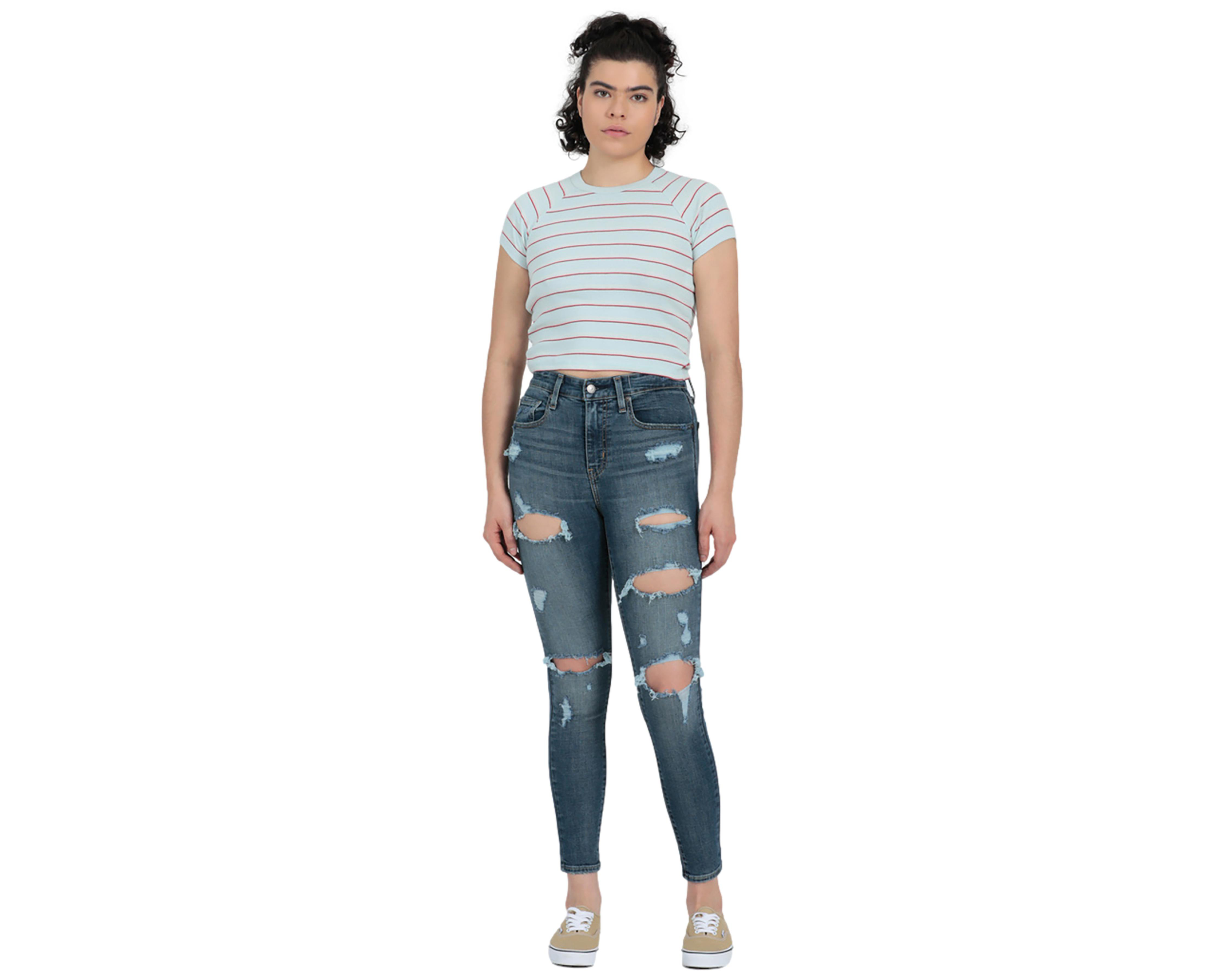 Foto 5 pulgar | Jeans Levi's 721 High Rise Skinny con Destrucciones
