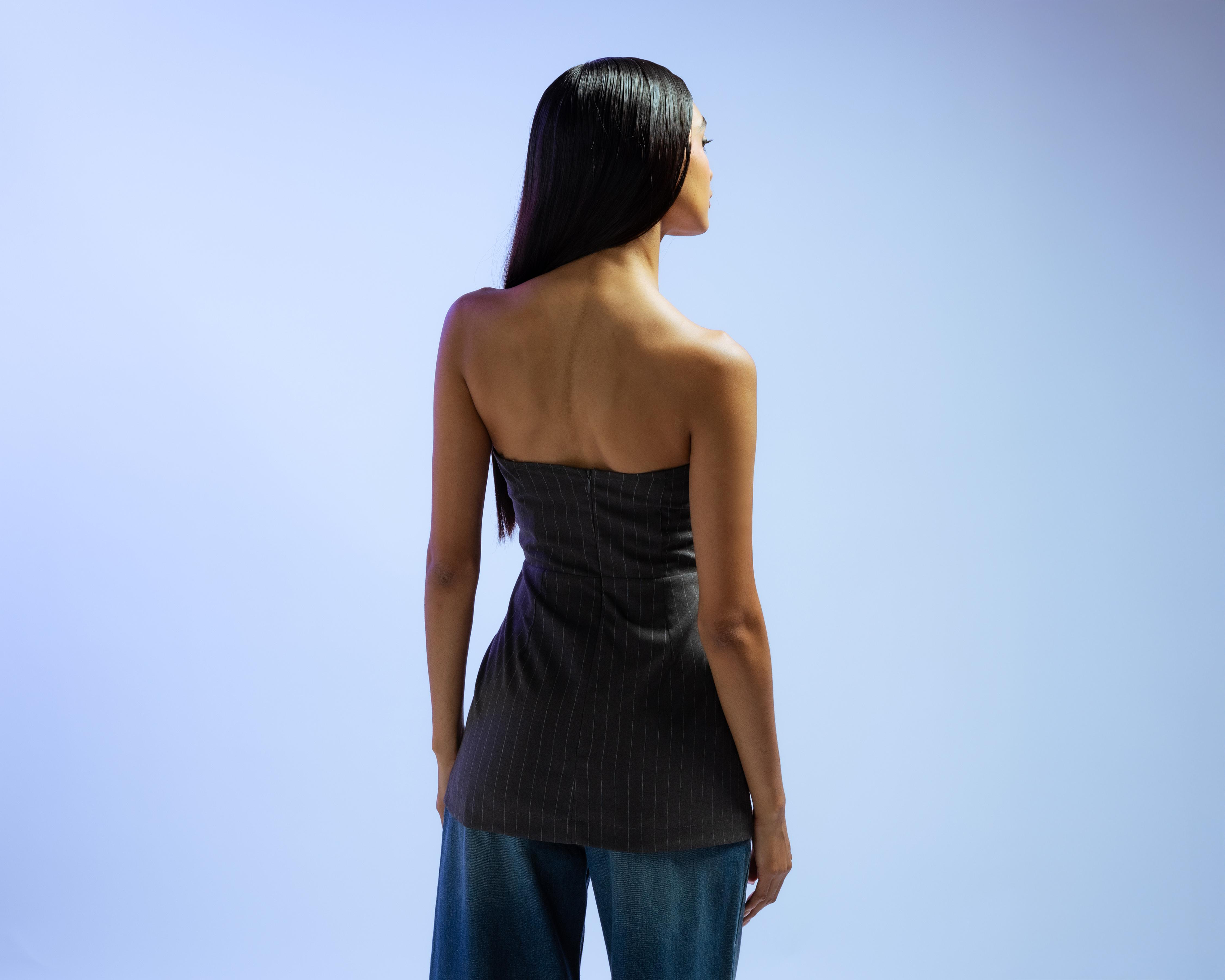Foto 4 pulgar | Blusa Strapless Strona para Mujer