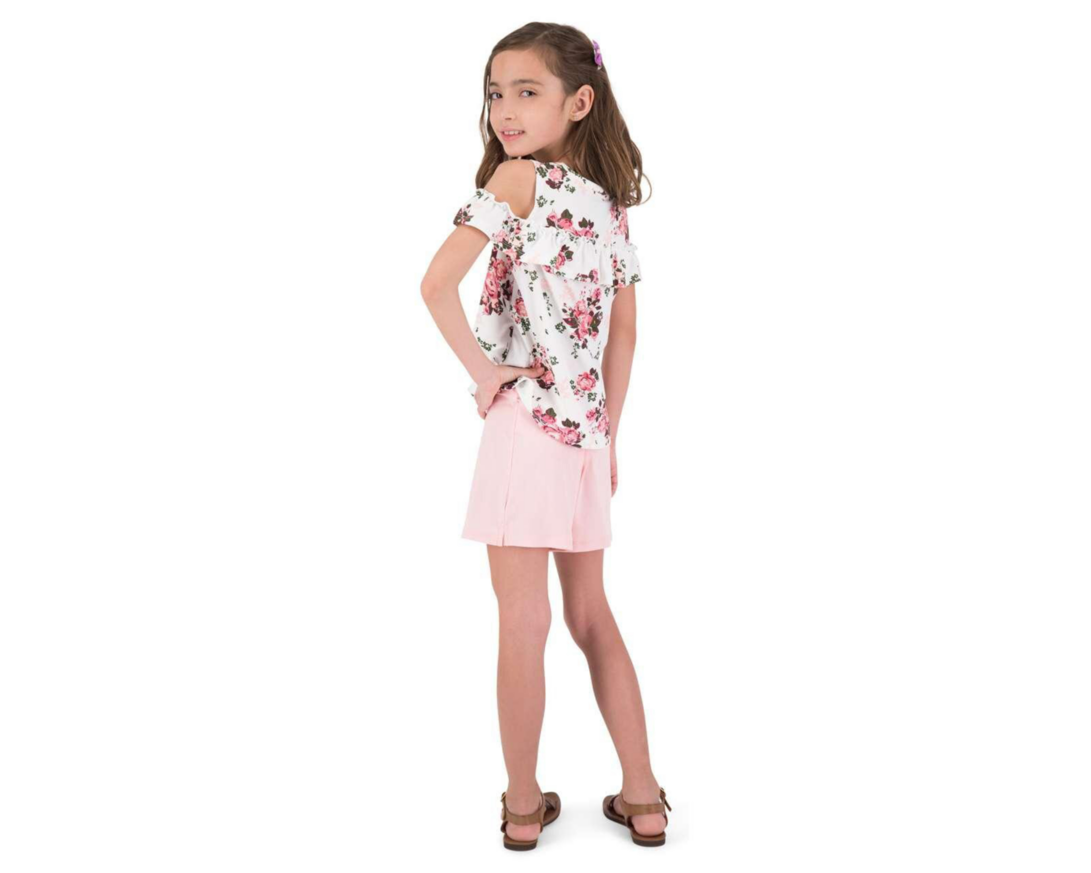 Foto 2 | Conjunto con Short Up & Down para Niña 2 Piezas