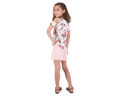 Foto 2 | Conjunto con Short Up & Down para Niña 2 Piezas
