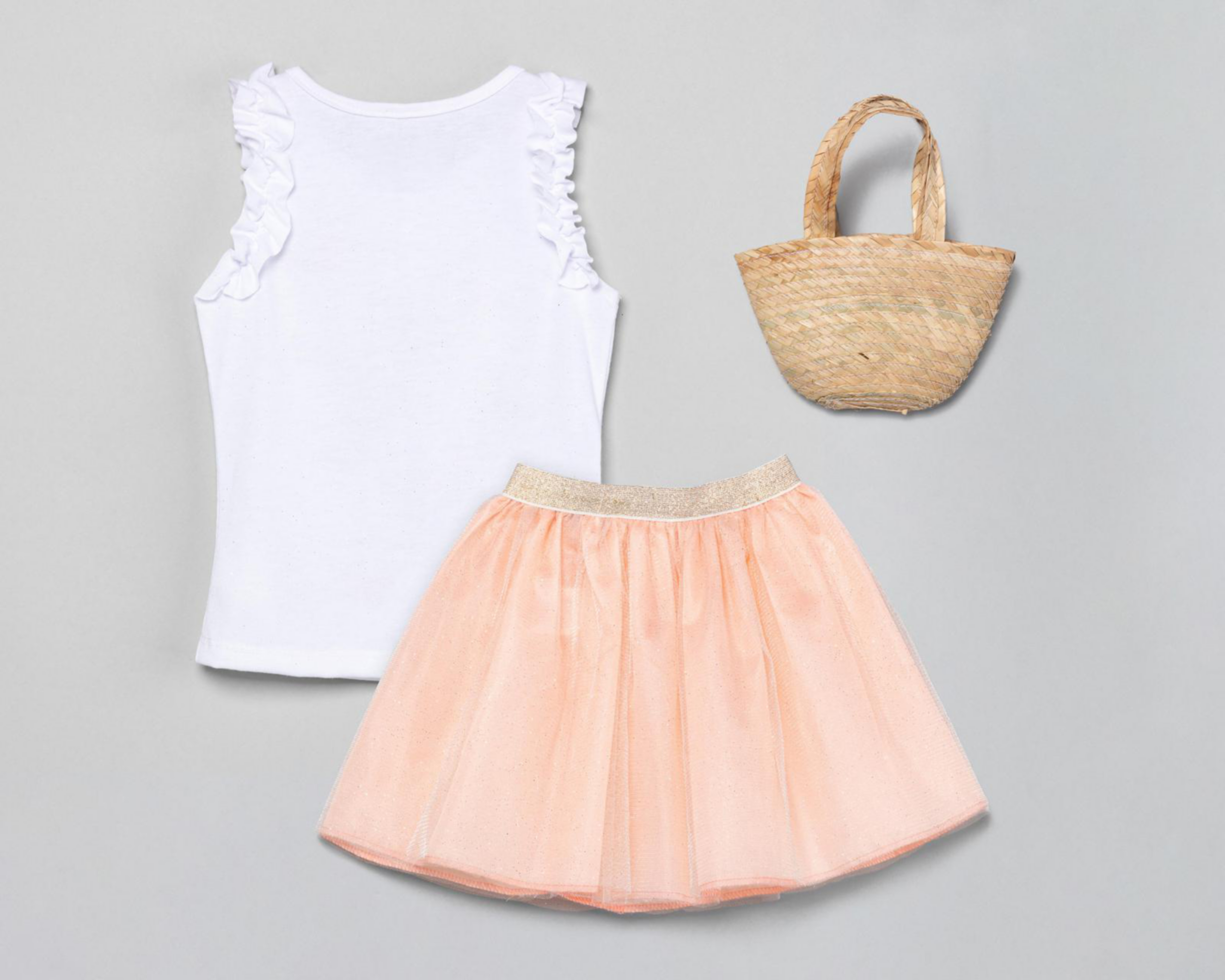 Foto 2 | Conjunto con Falda Refill para Niña 3 Piezas