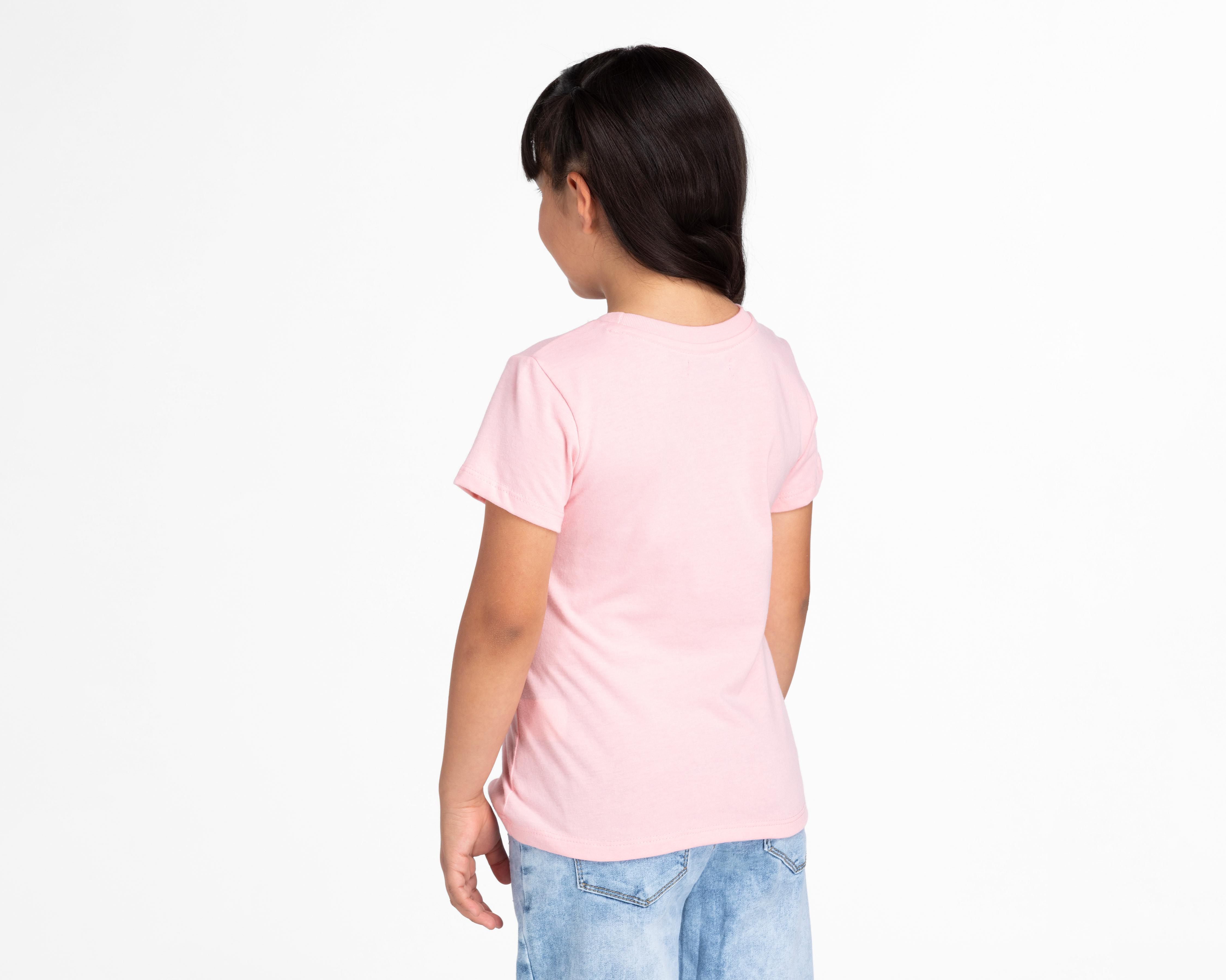 Foto 4 pulgar | Playera Girls Attitude Manga Corta Estampada para Niña