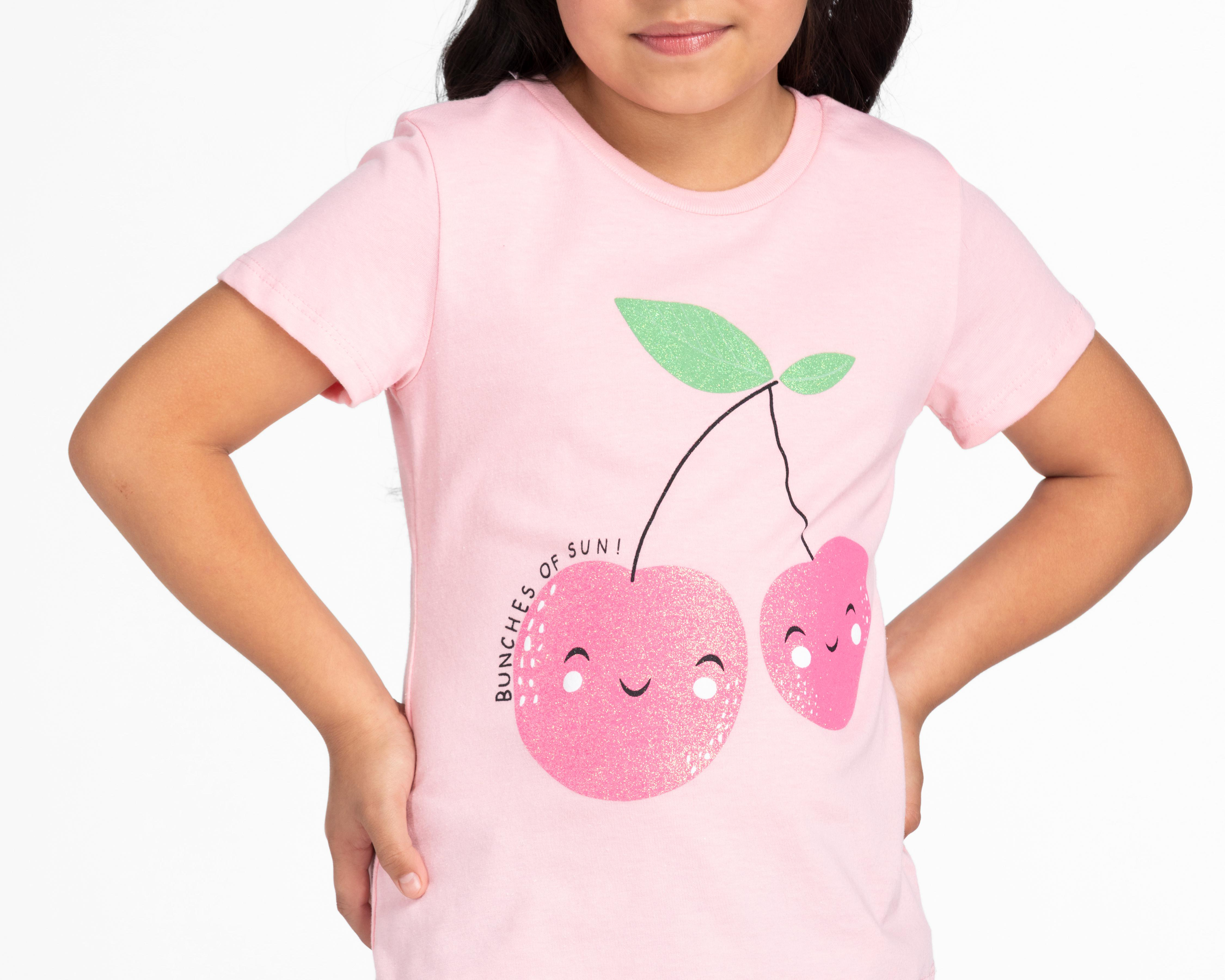 Foto 5 pulgar | Playera Girls Attitude Manga Corta Estampada para Niña