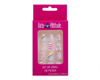 Foto 1 | Uñas Girls Attitude para Niña 12 Piezas