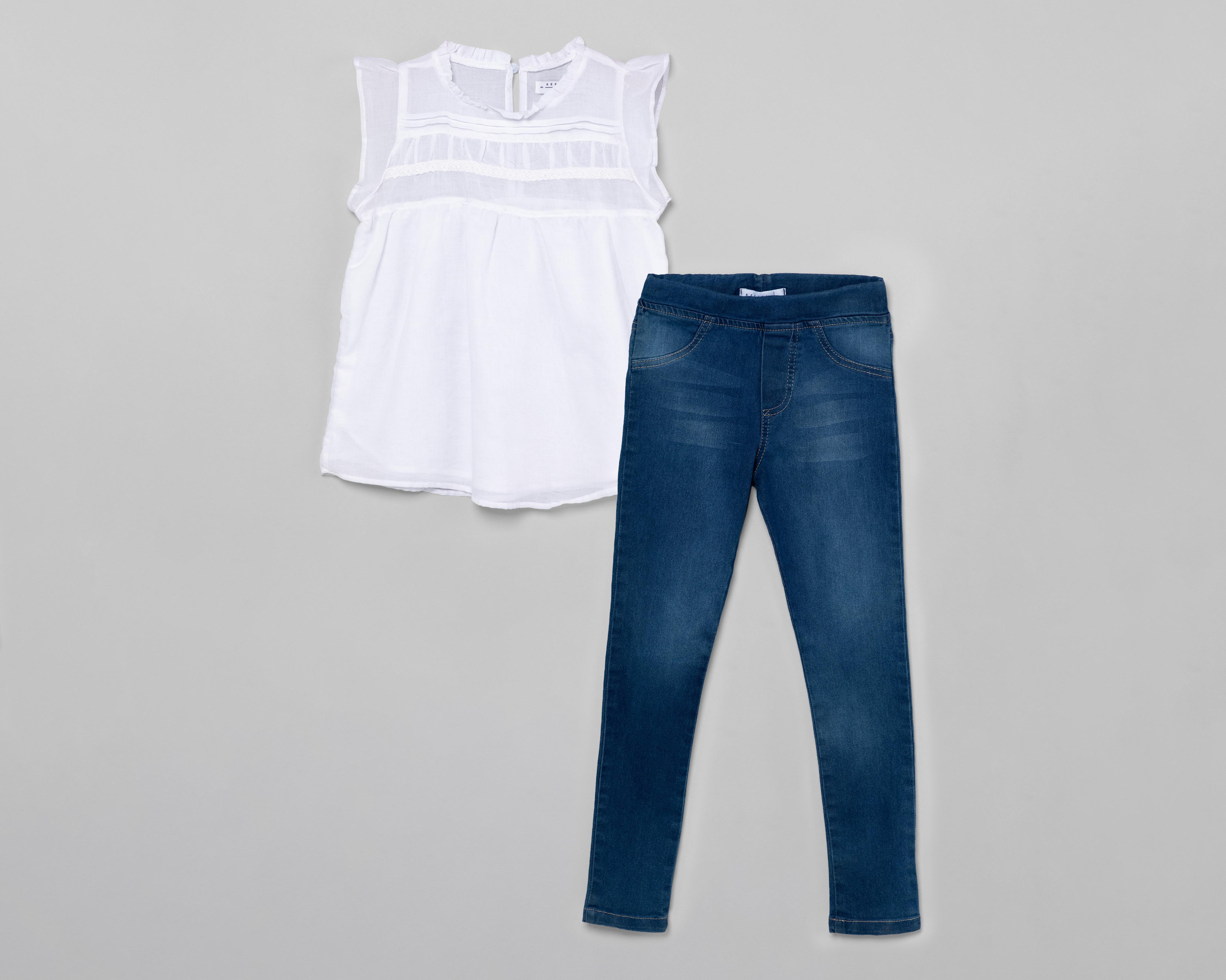 Foto 1 | Conjunto con Pantalón Refill para Niña 3 Piezas