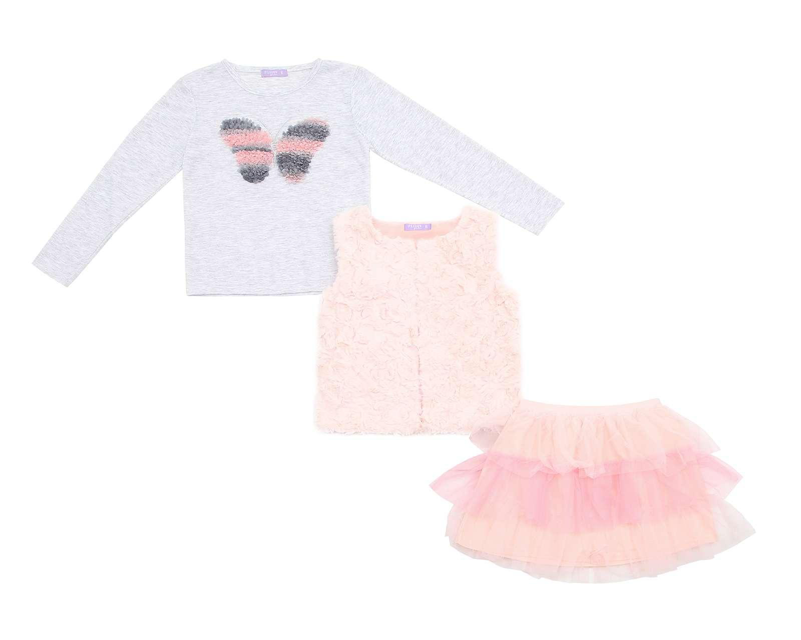Conjunto con Falda Up & Down Girls para Niña 3 Piezas