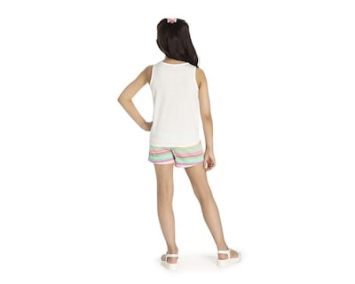 Foto 3 | Conjunto con Short Girls Attitude para Niña 4 Piezas