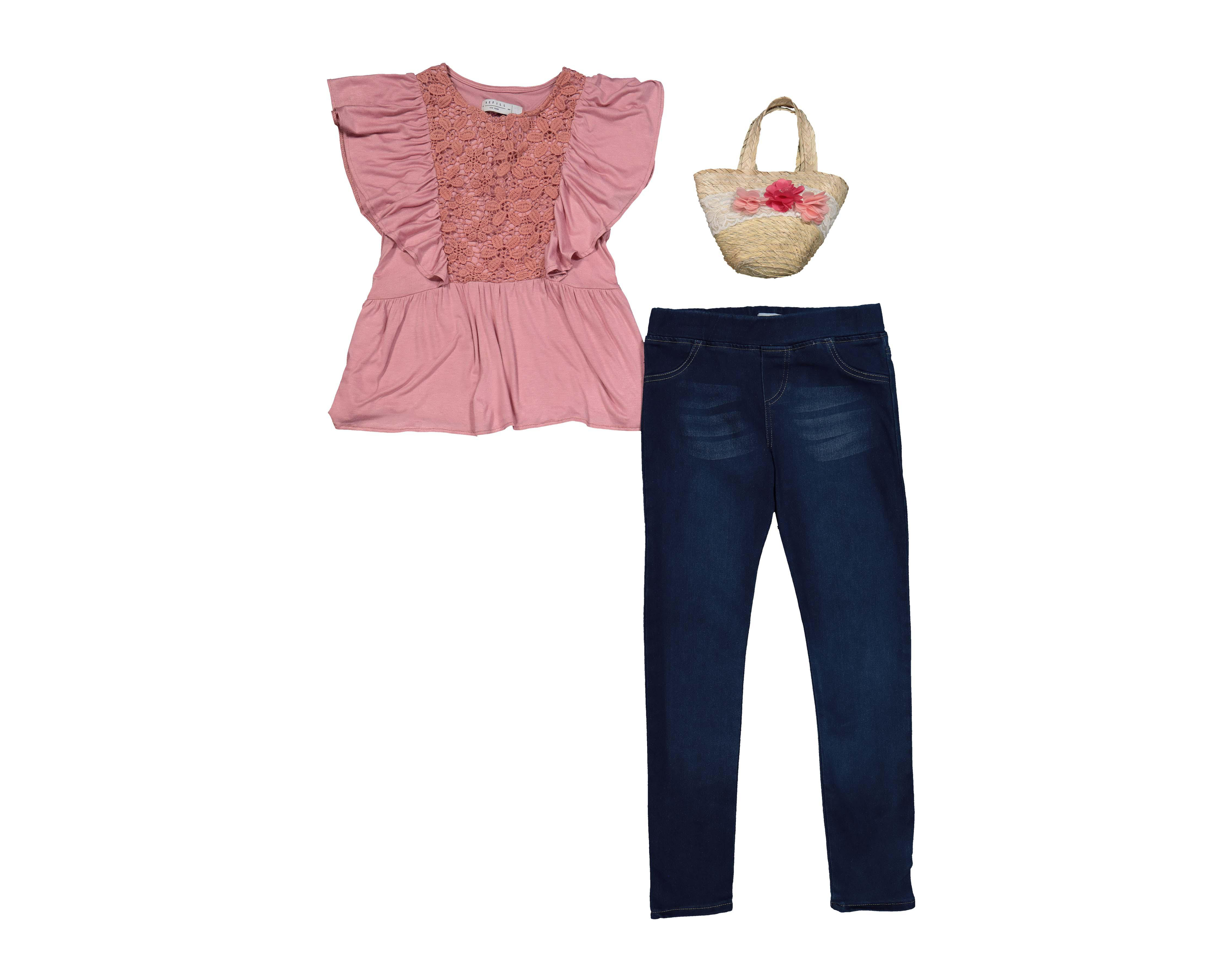 Foto 1 | Conjunto con Pantalón Refill para Niña 3 piezas