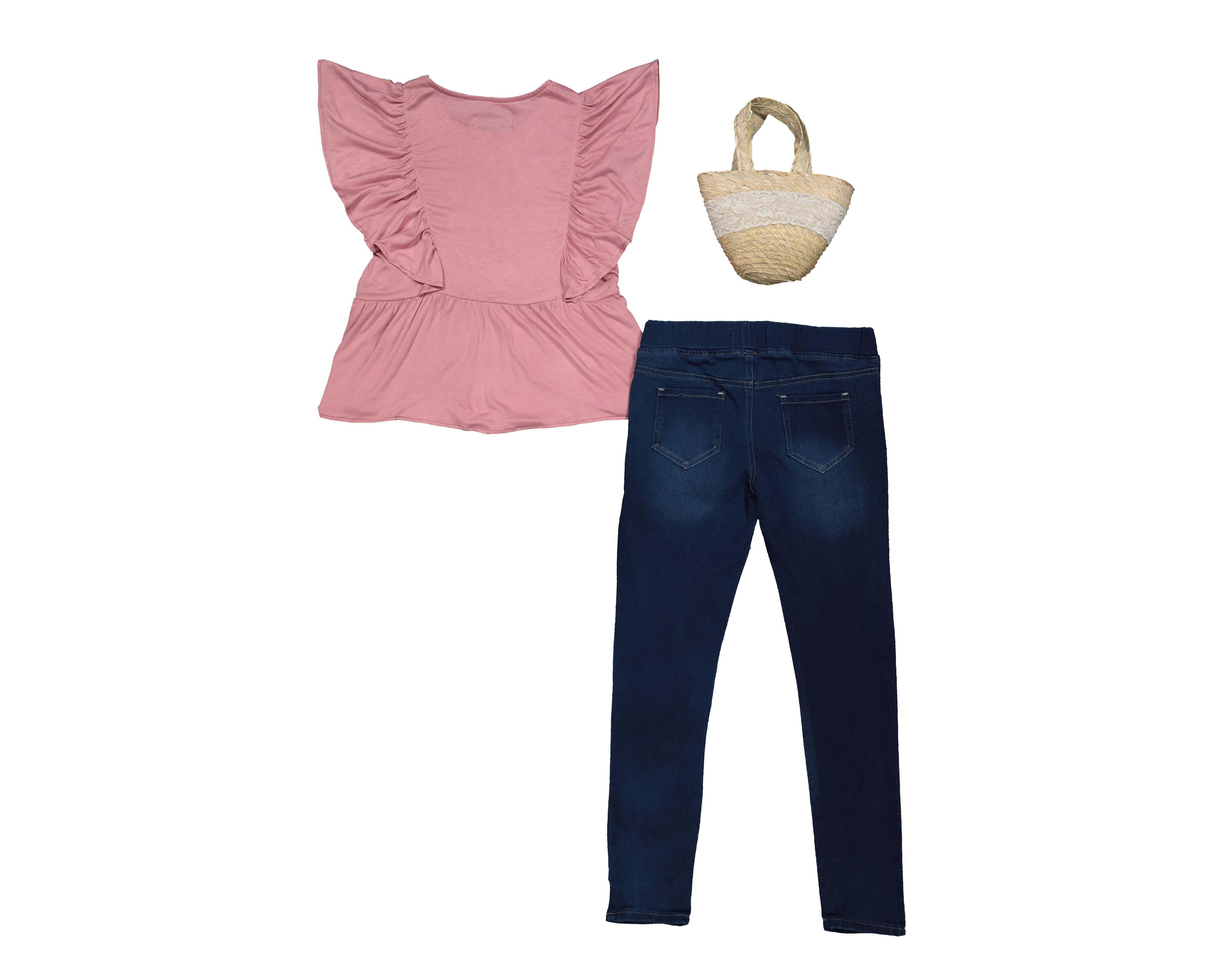 Foto 2 | Conjunto con Pantalón Refill para Niña 3 piezas
