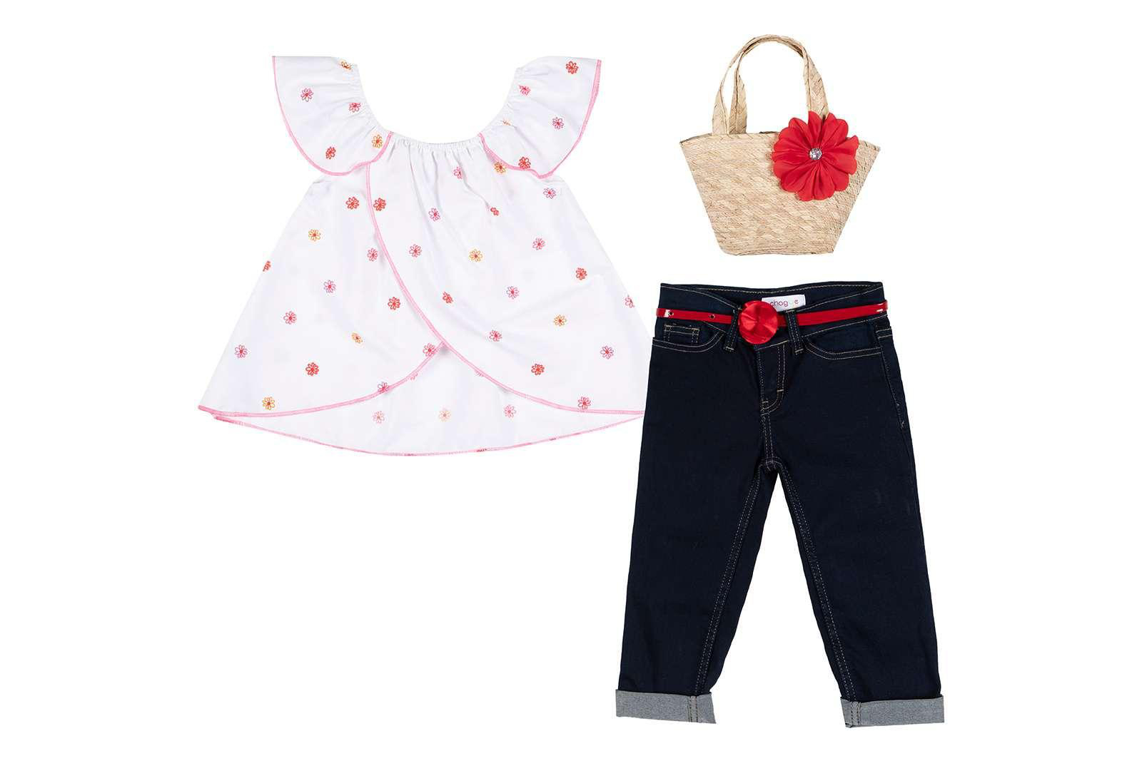 Foto 2 pulgar | Conjunto con Pantalón Chague para Niña 3 Piezas