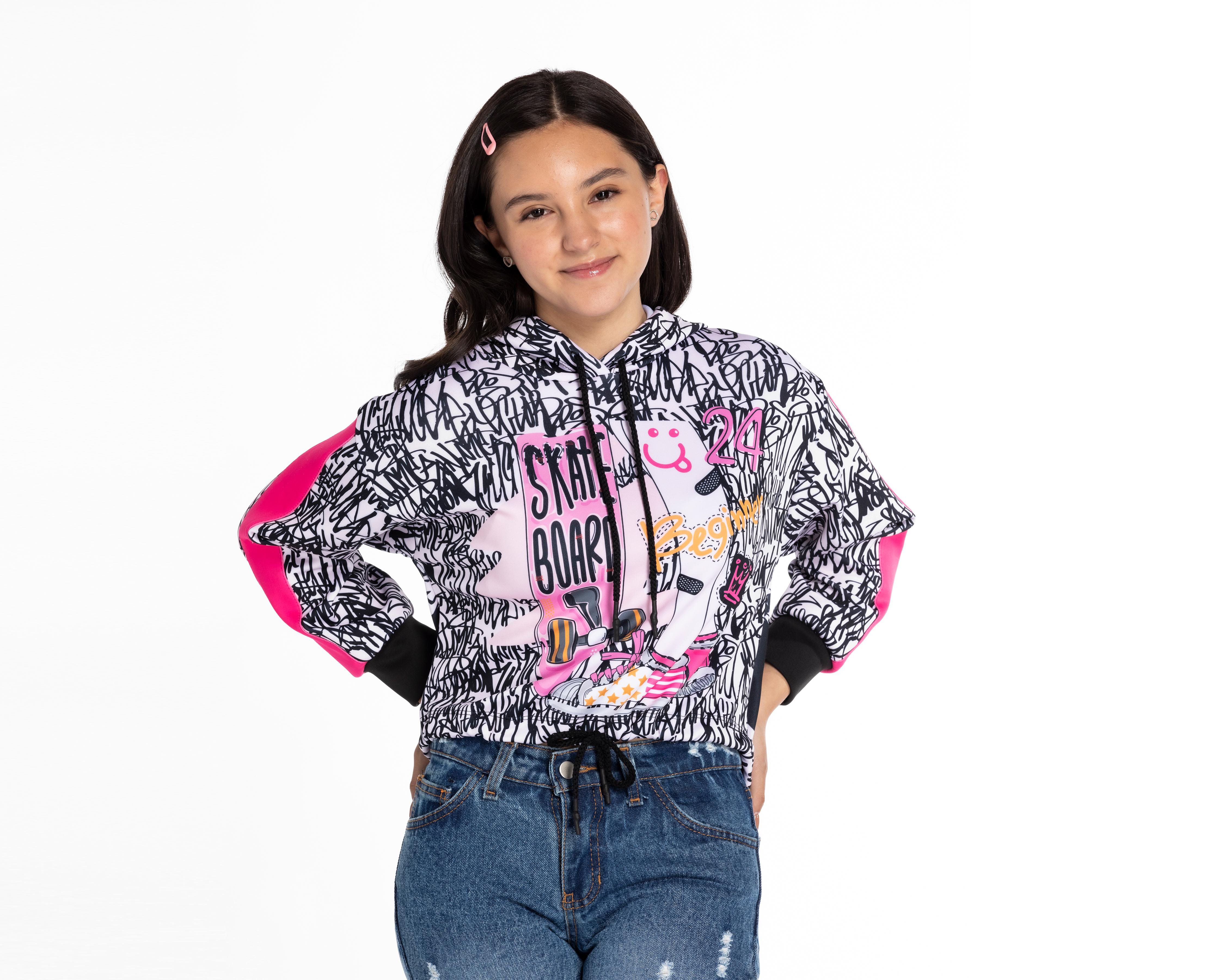Sudadera Girls Attitude con Gorro Juvenil $289