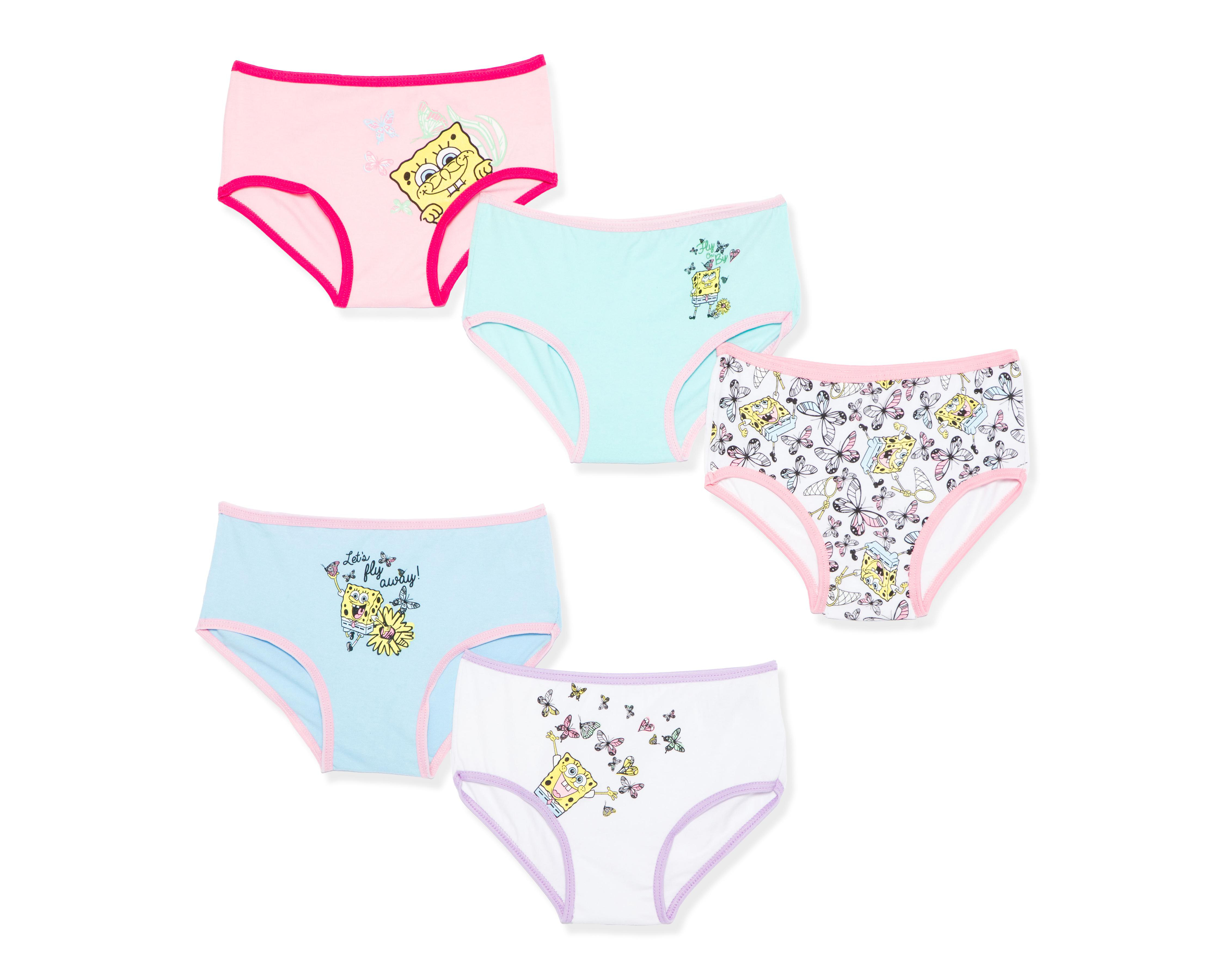 Pantaletas Bob Esponja para Niña 5 Piezas
