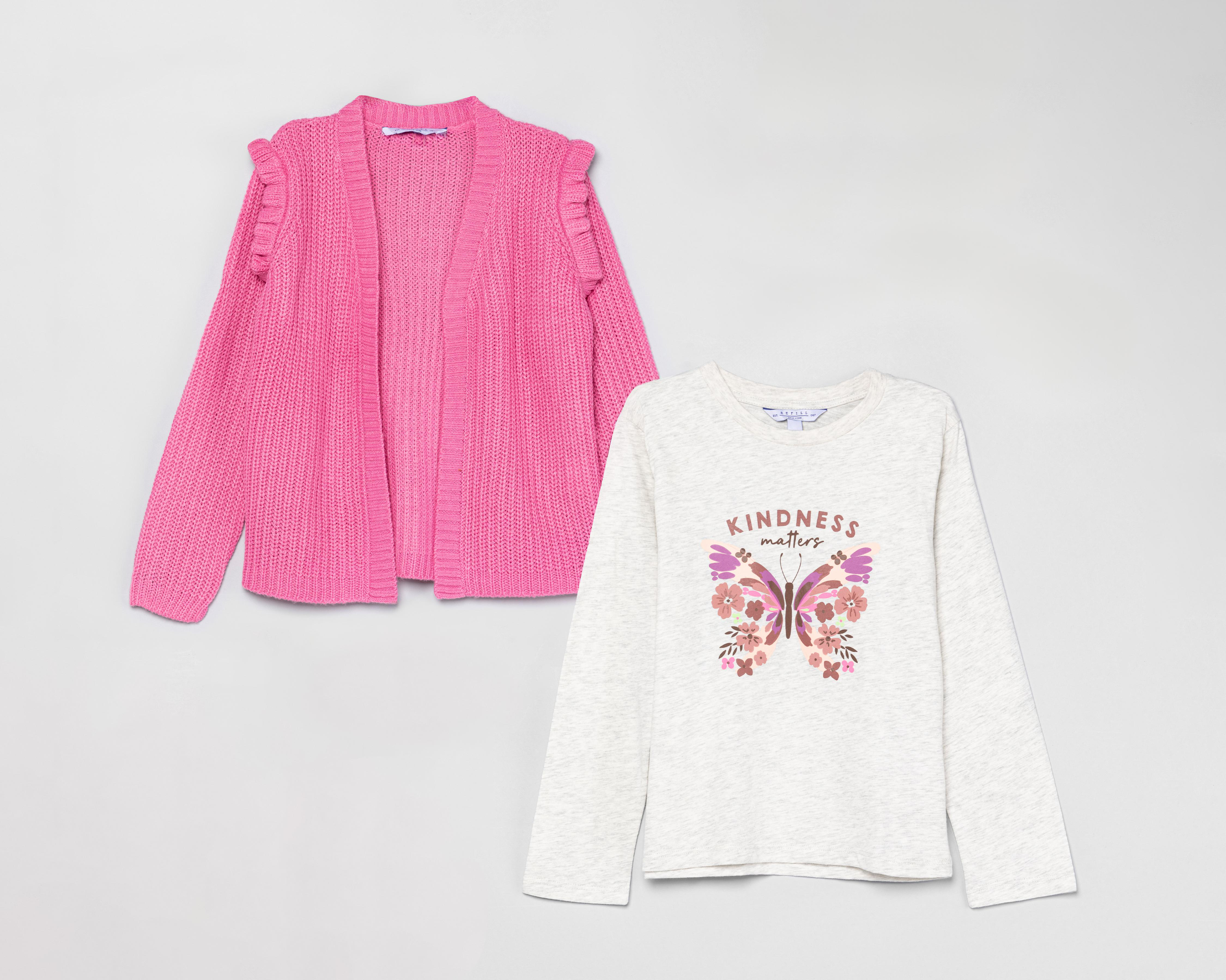 Playera y Suéter Refill para Niña 2 Piezas