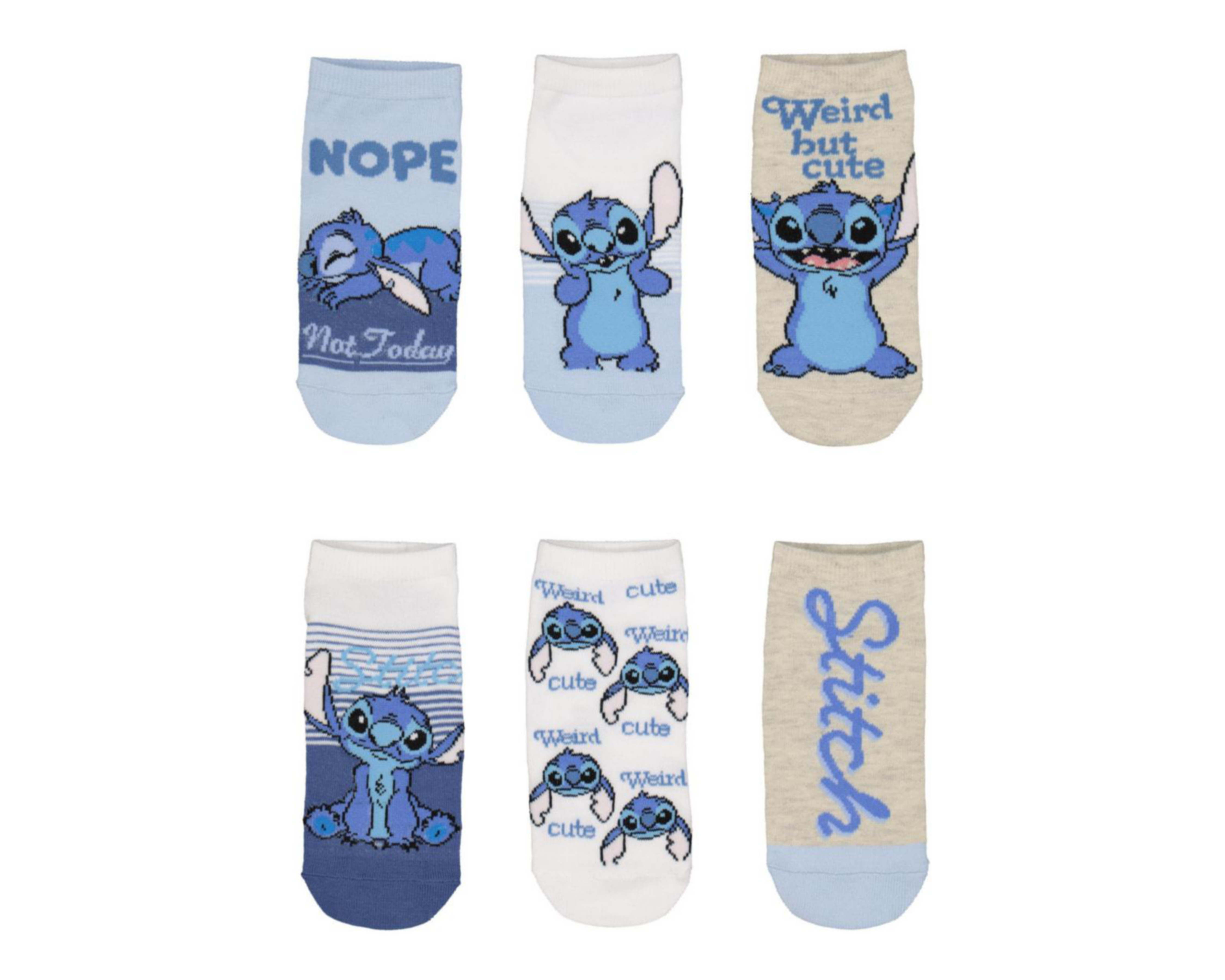 Calcetas Tines Disney Lilo & Stitch para Niña 6 Pares