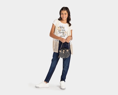 Foto 3 | Playera y Chaleco Refill Estampada para Niña