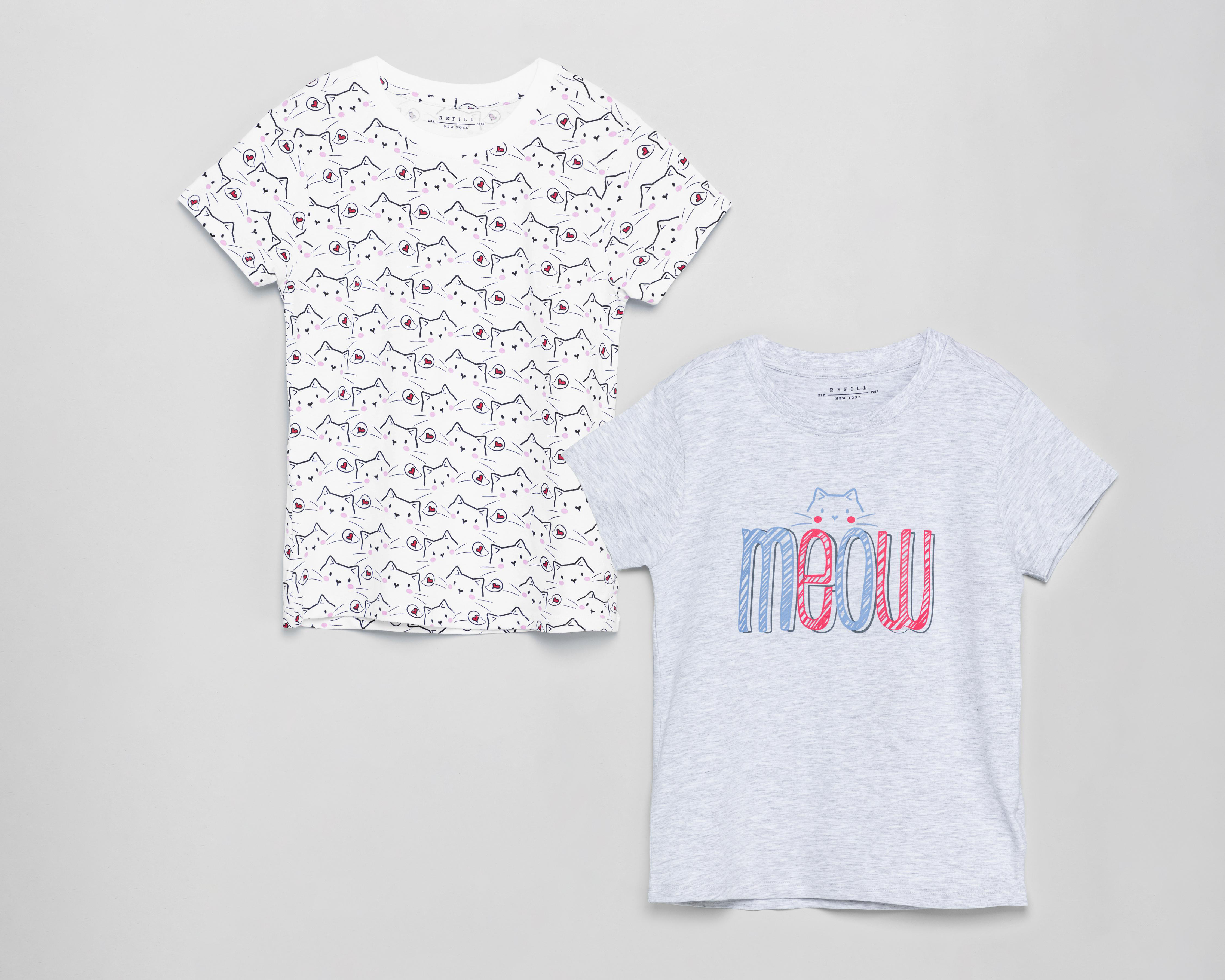 Foto 2 pulgar | Playera Refill para Niña 2 Piezas