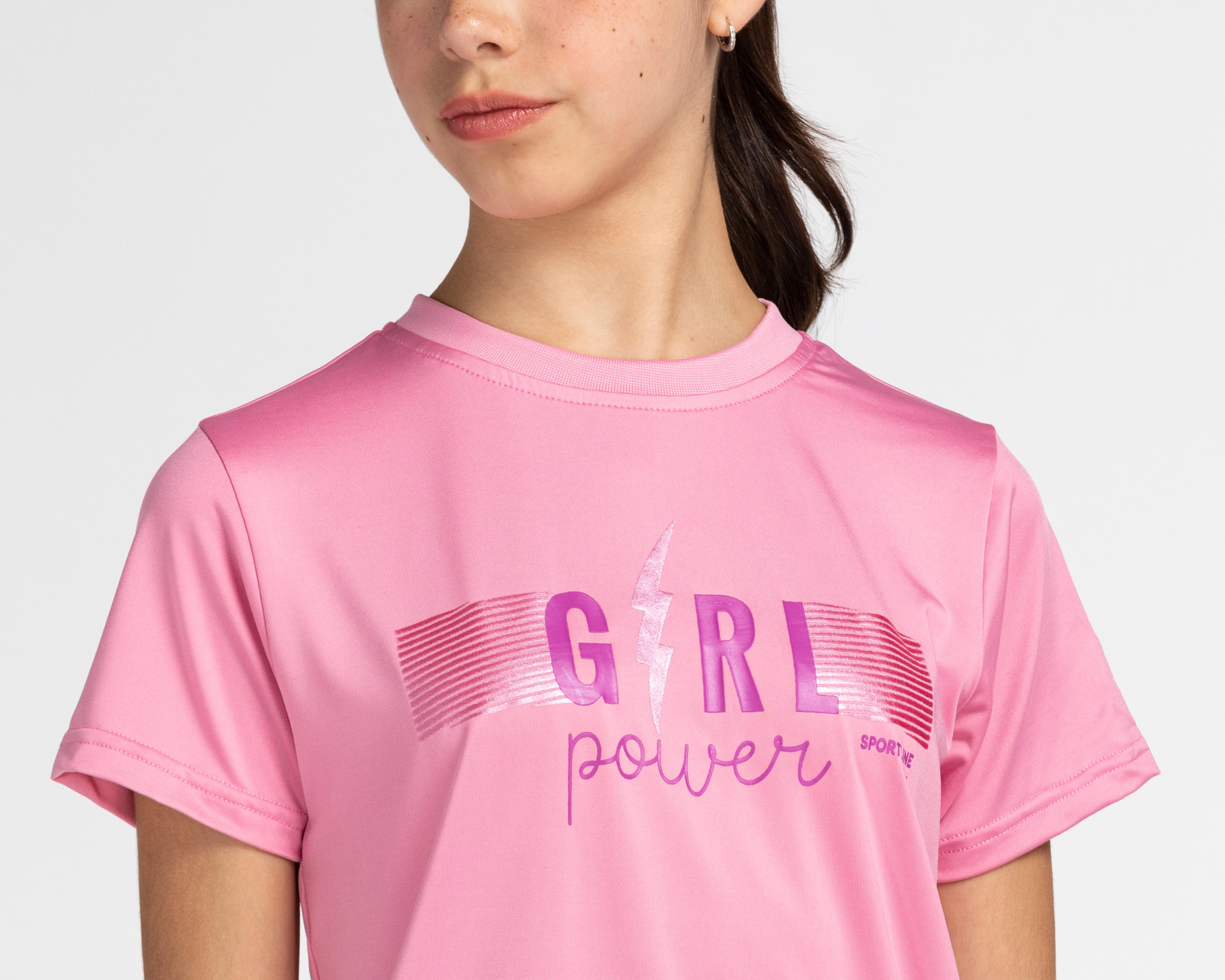 Foto 6 pulgar | Playera Sportline Manga Corta Estampada para Niña