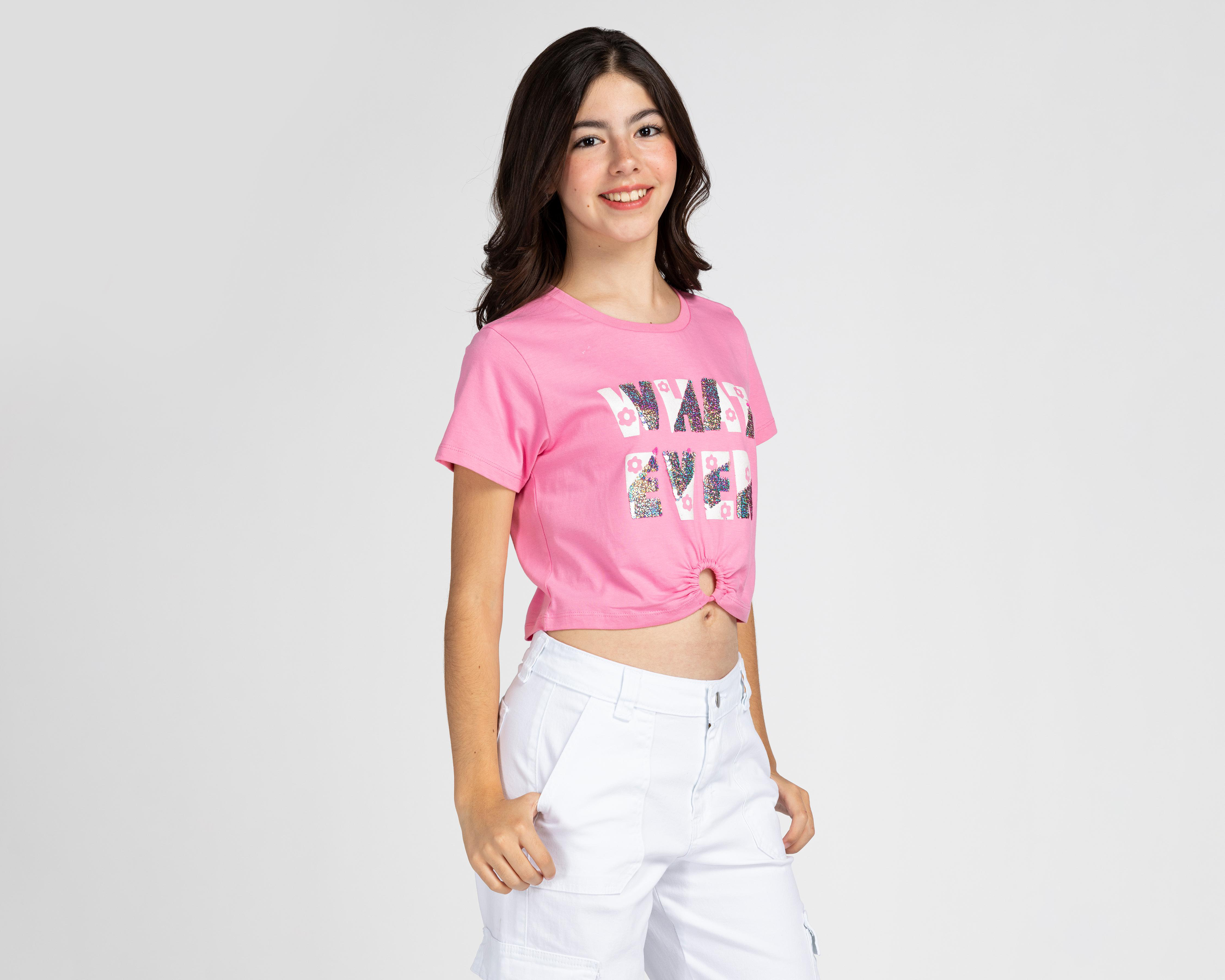 Foto 2 pulgar | Playera Girls Attitude Manga Corta Juvenil