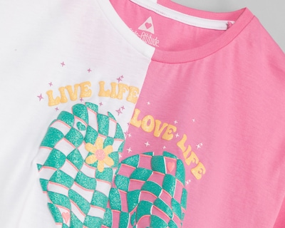 Foto 3 | Blusa Girls Attitude Manga Corta Estampado para Niña