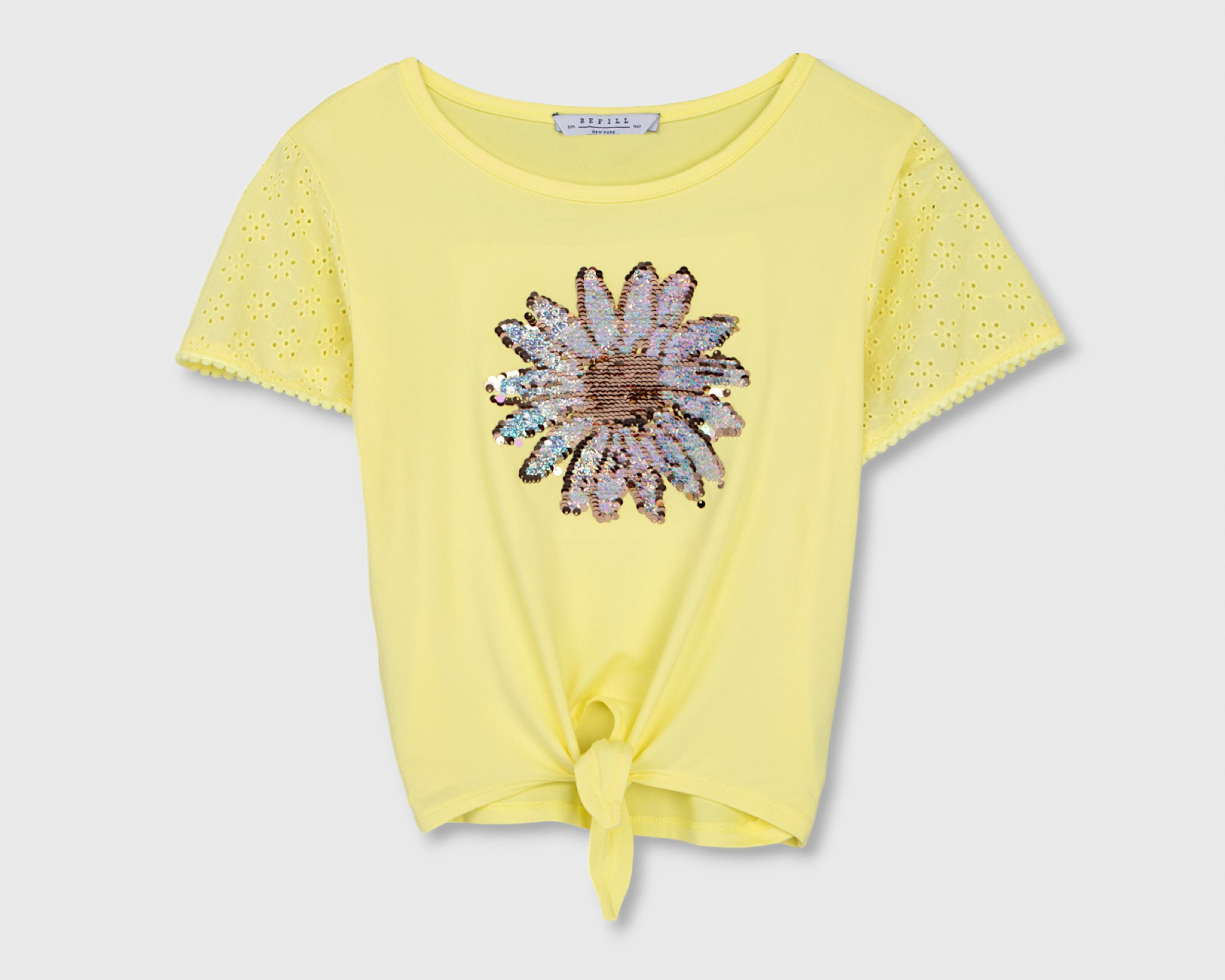 Foto 2 pulgar | Playera Refill con Lentejuela para Mujer