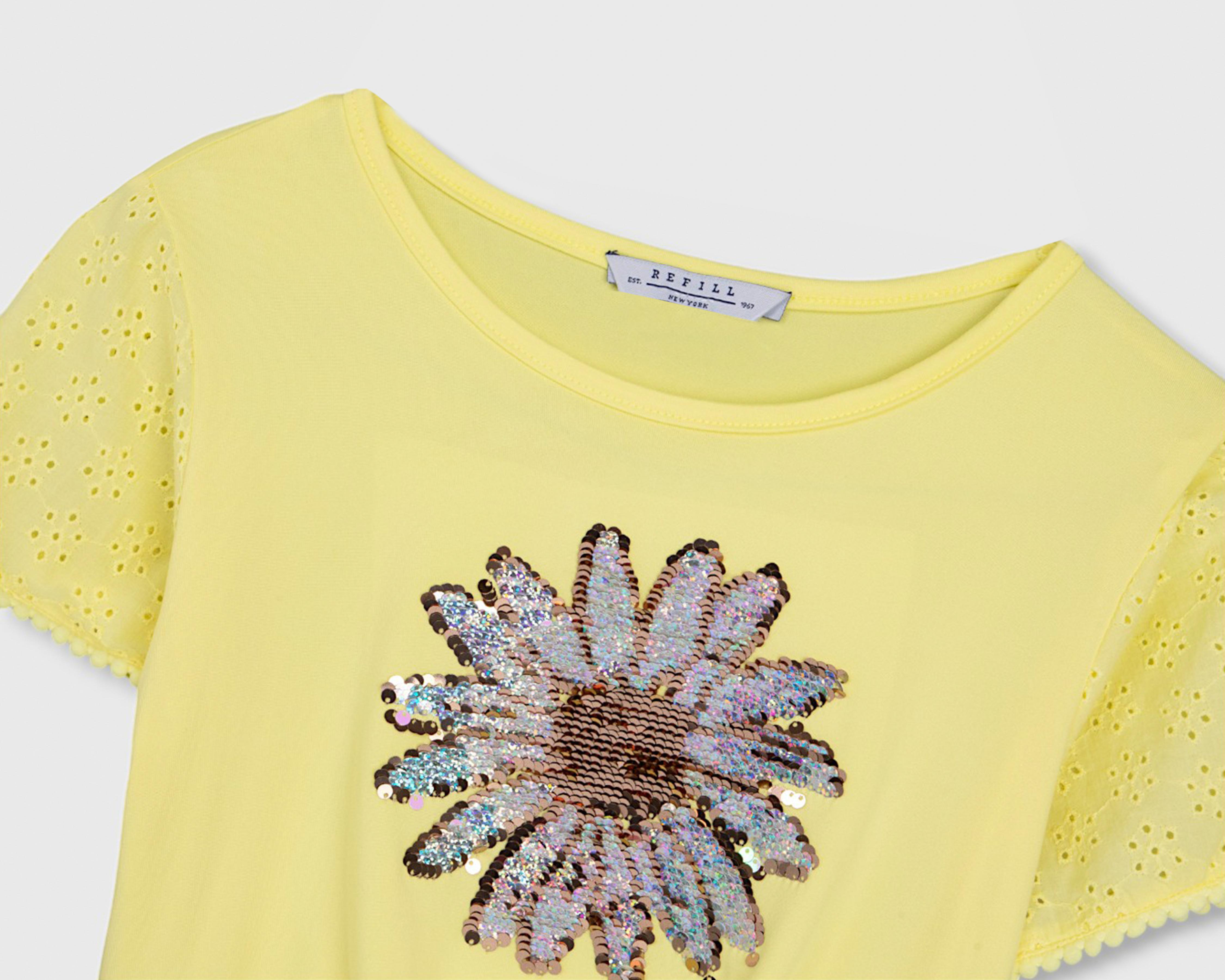 Foto 4 pulgar | Playera Refill con Lentejuela para Mujer