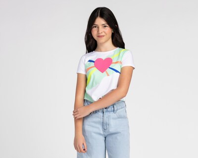 Foto 1 | Playera Girls Attitude Manga Corta Estampada para Niña